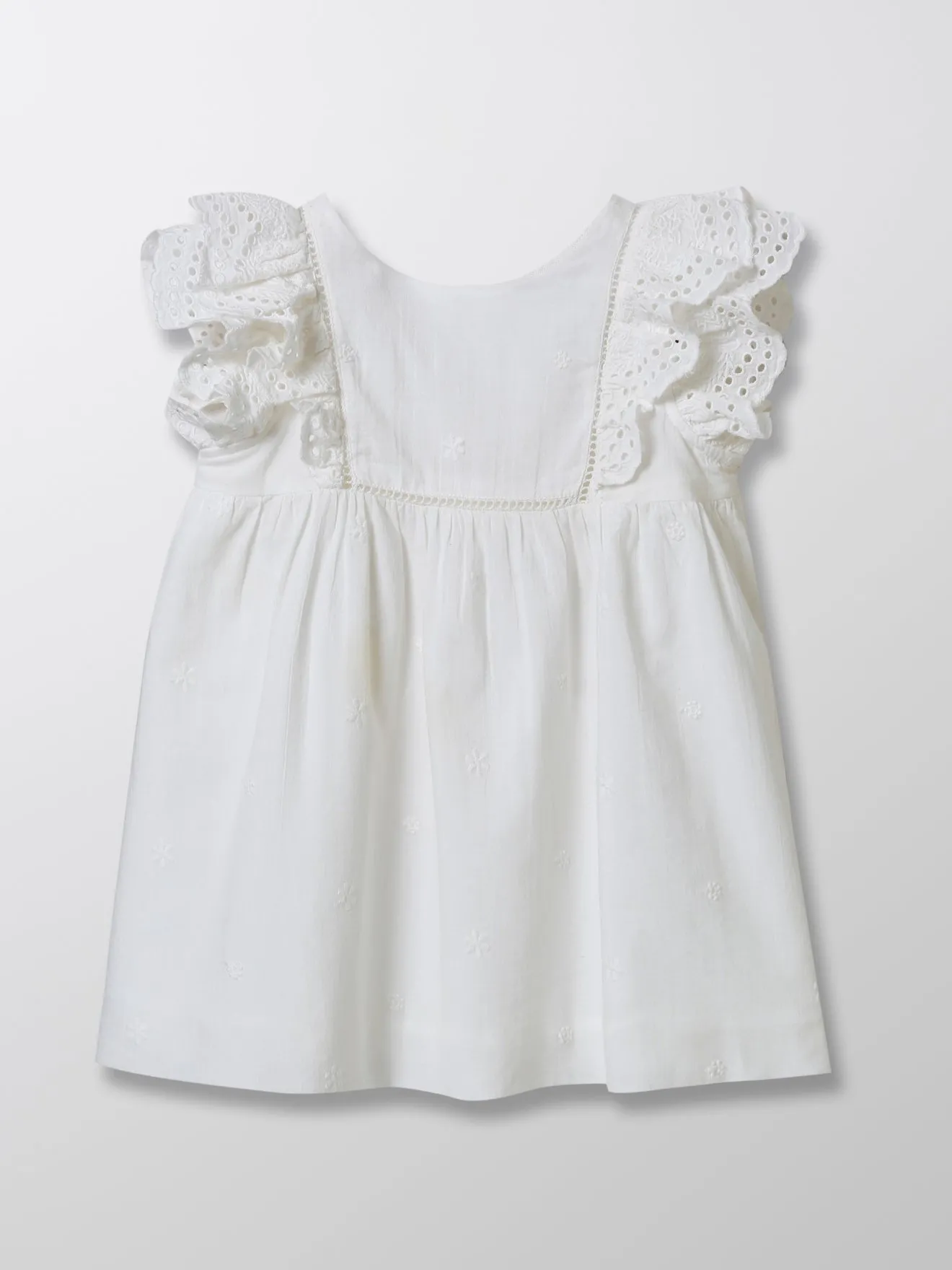 Robe brodée romy - Blanc