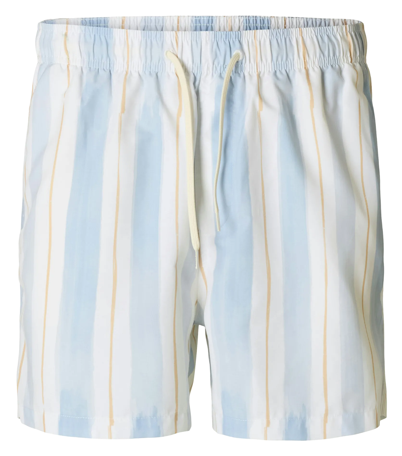 Short de bain en fibres recyclées rayé Beige DANE