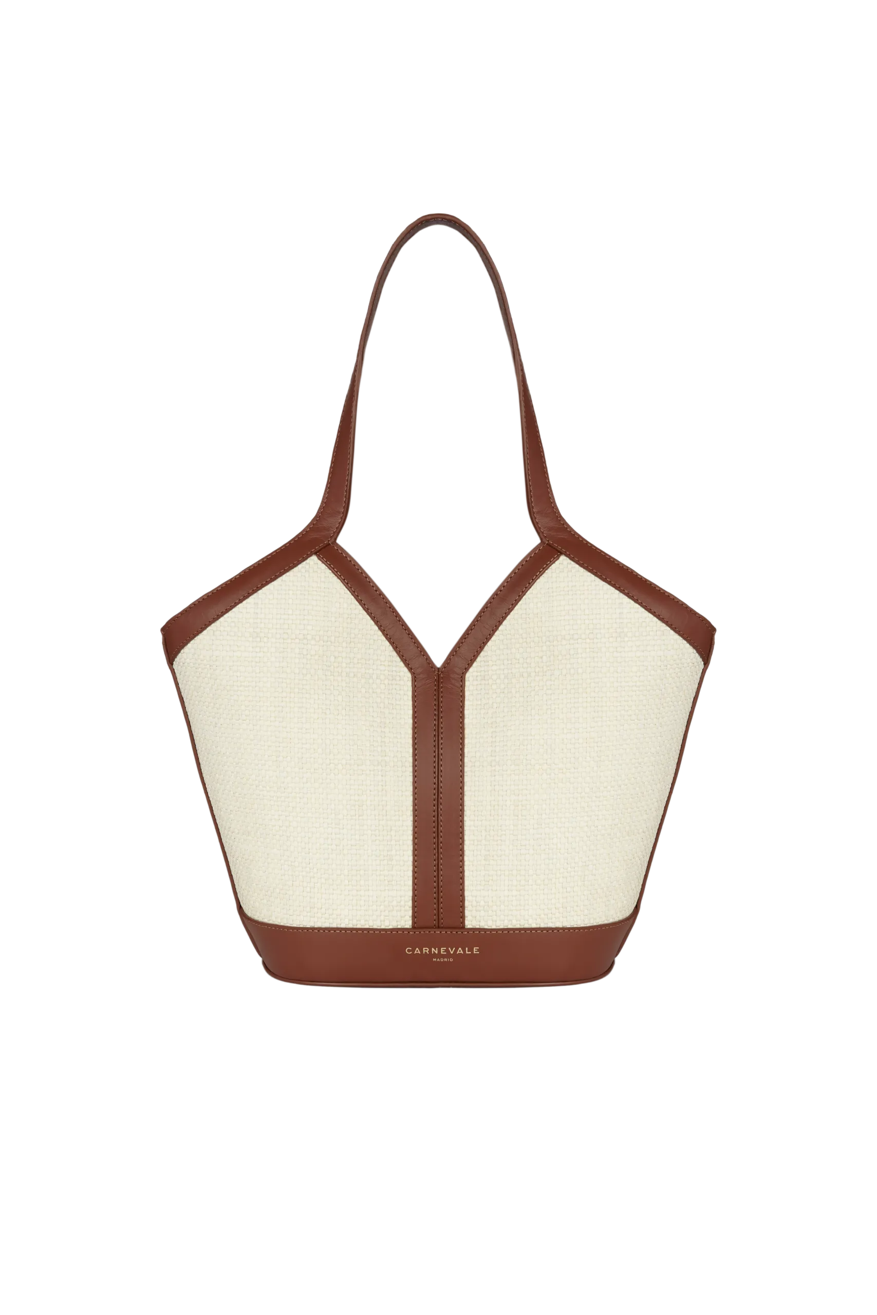 Sac cabas raphia et cuir - GAIA Marron