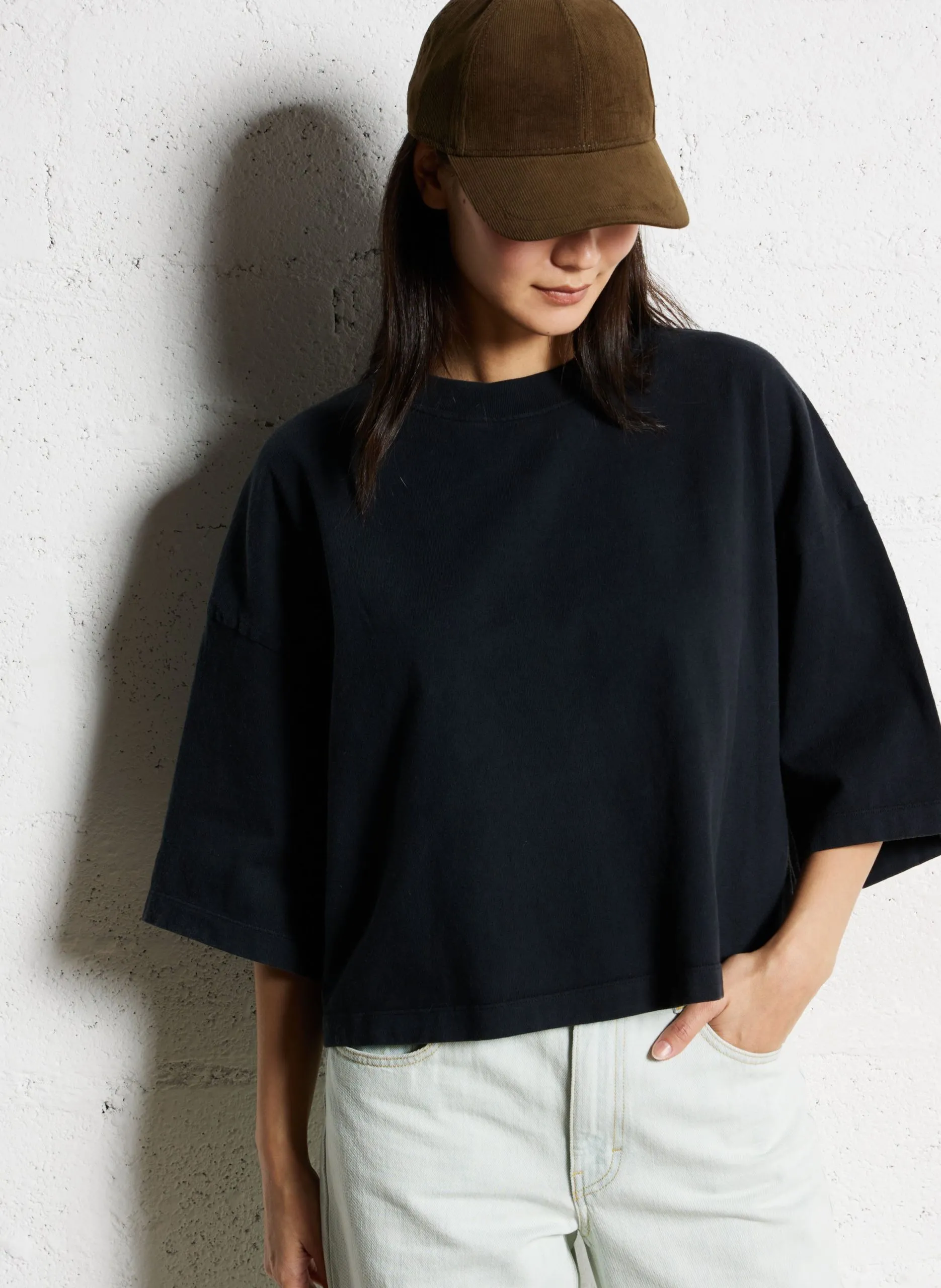 Tee-shirt oversize en coton Noir AFOMA