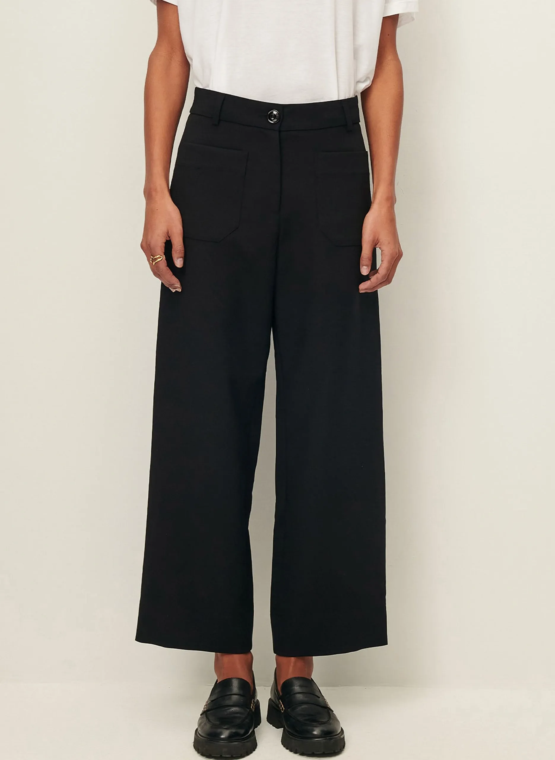 Pantalon droit Noir HUDKIN