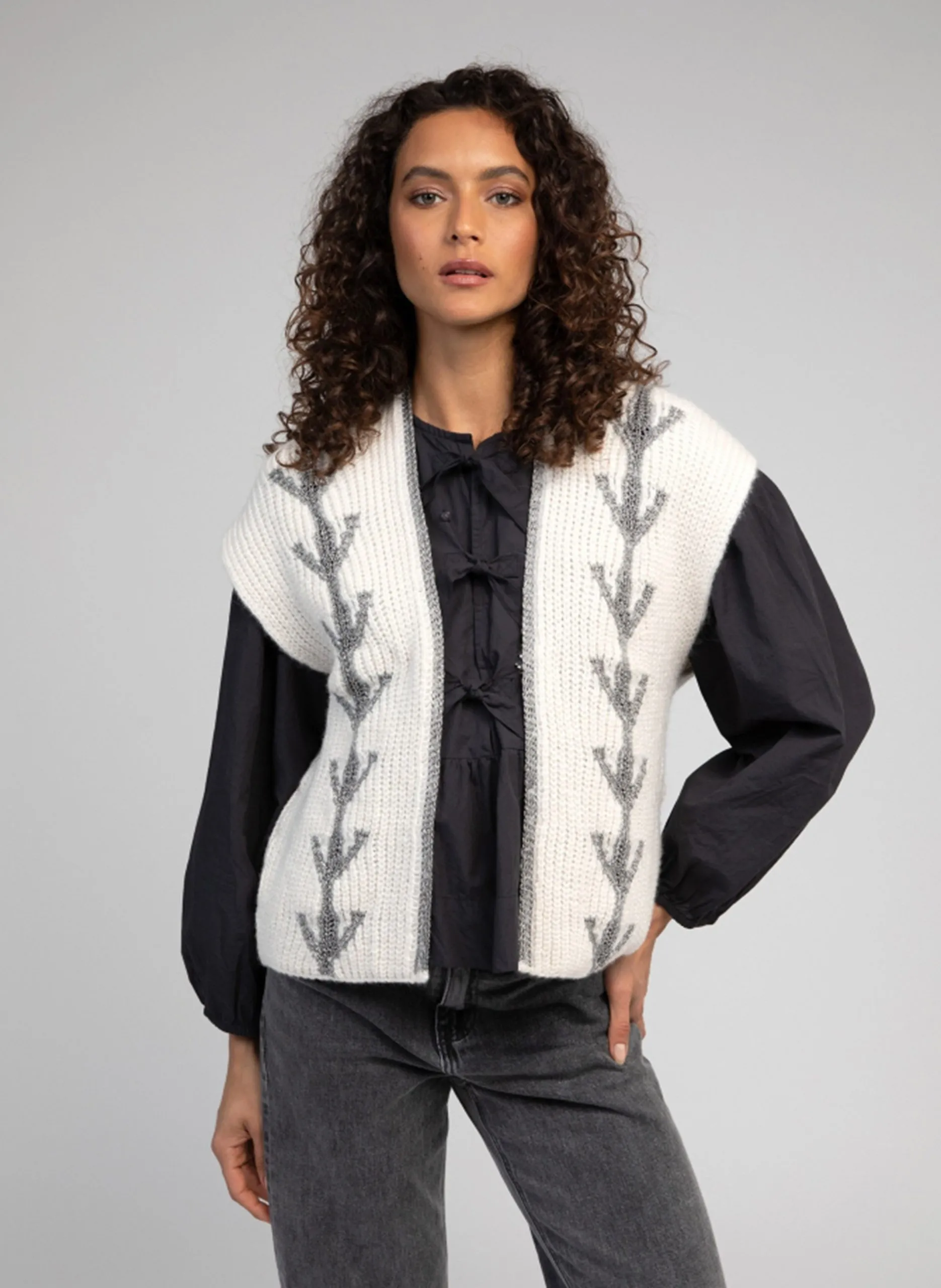 Gilet jacquard Gris LADAKINI