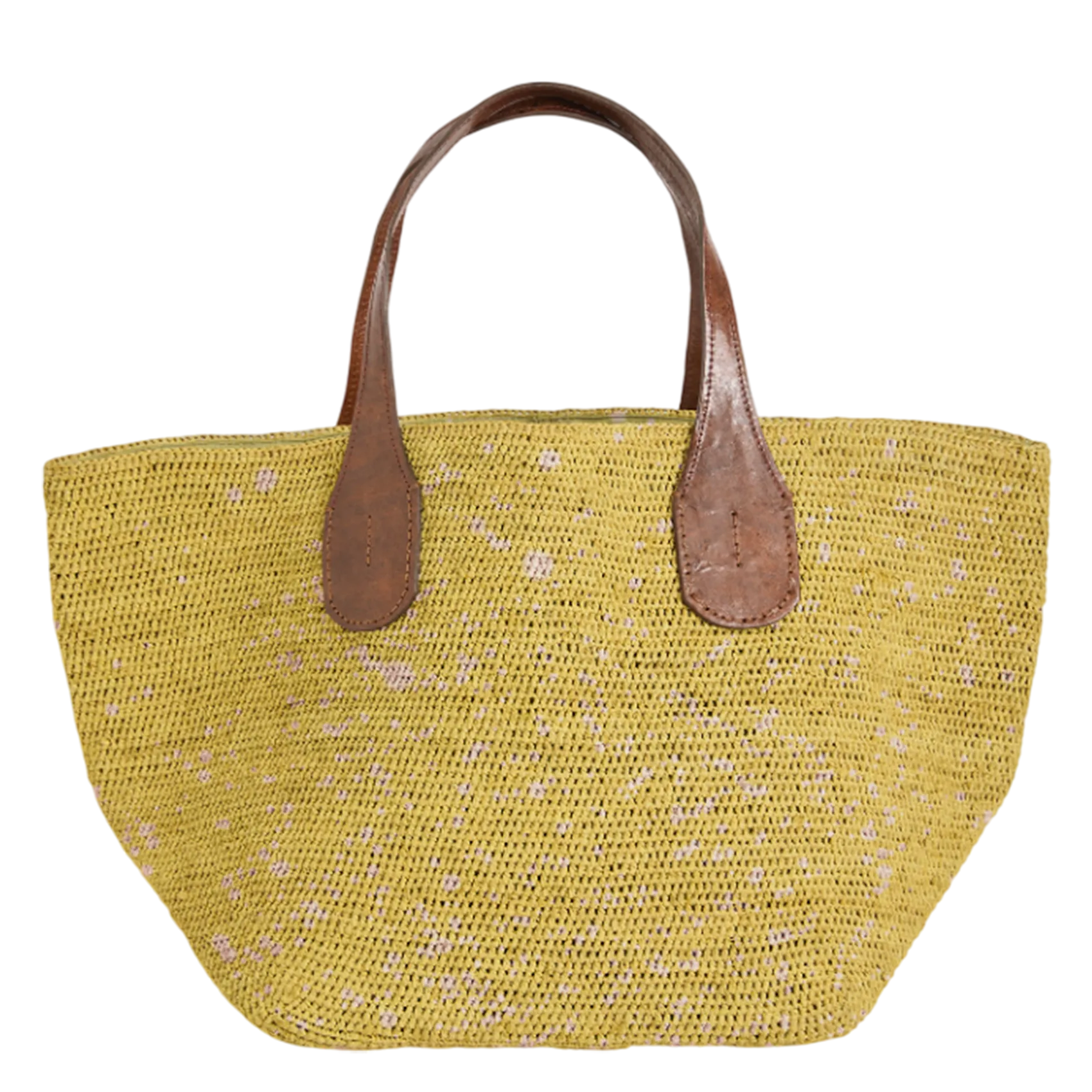 Sac cabas en raphia Jaune TOKYO II