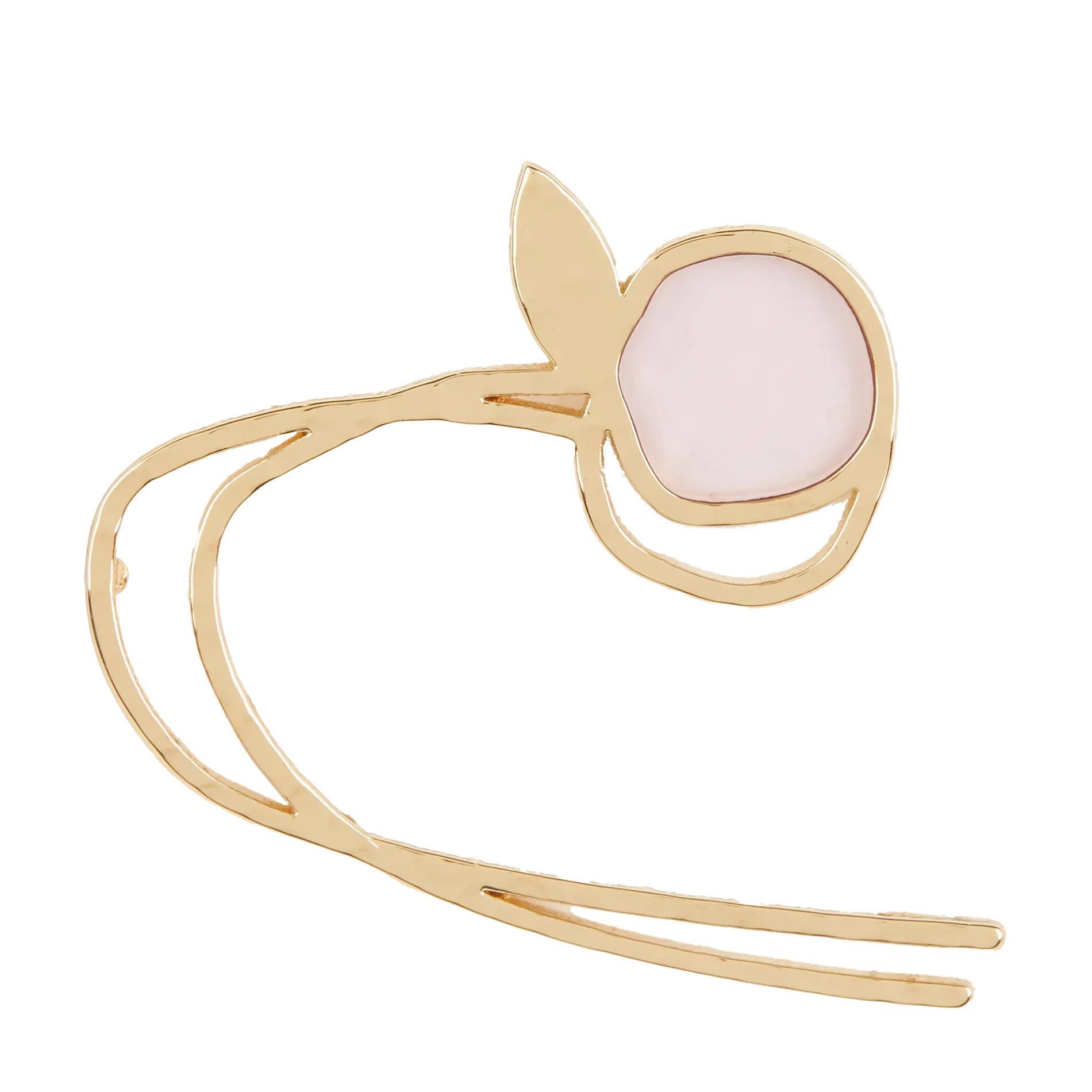 Pin's forme fleur Doré WAKAME