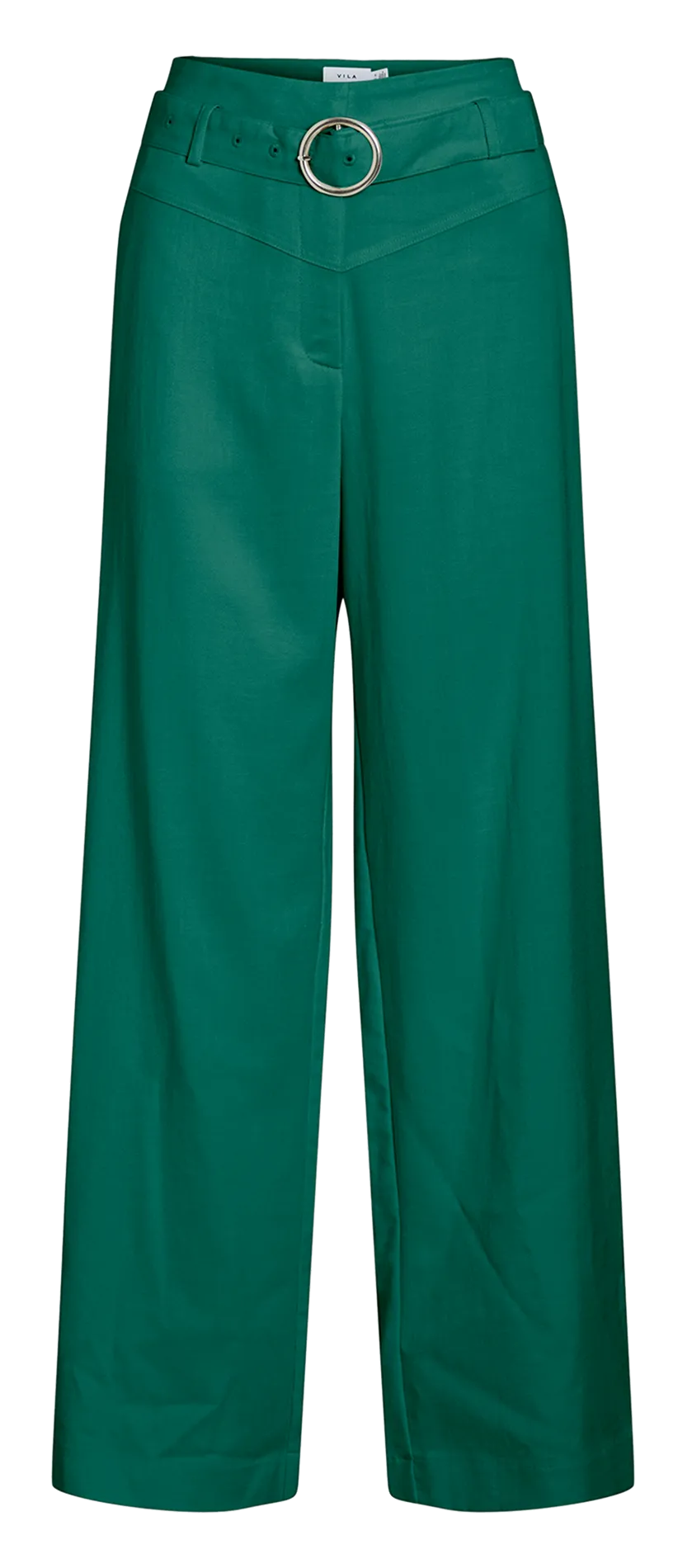 Pantalon taille haute ceinturé Vert