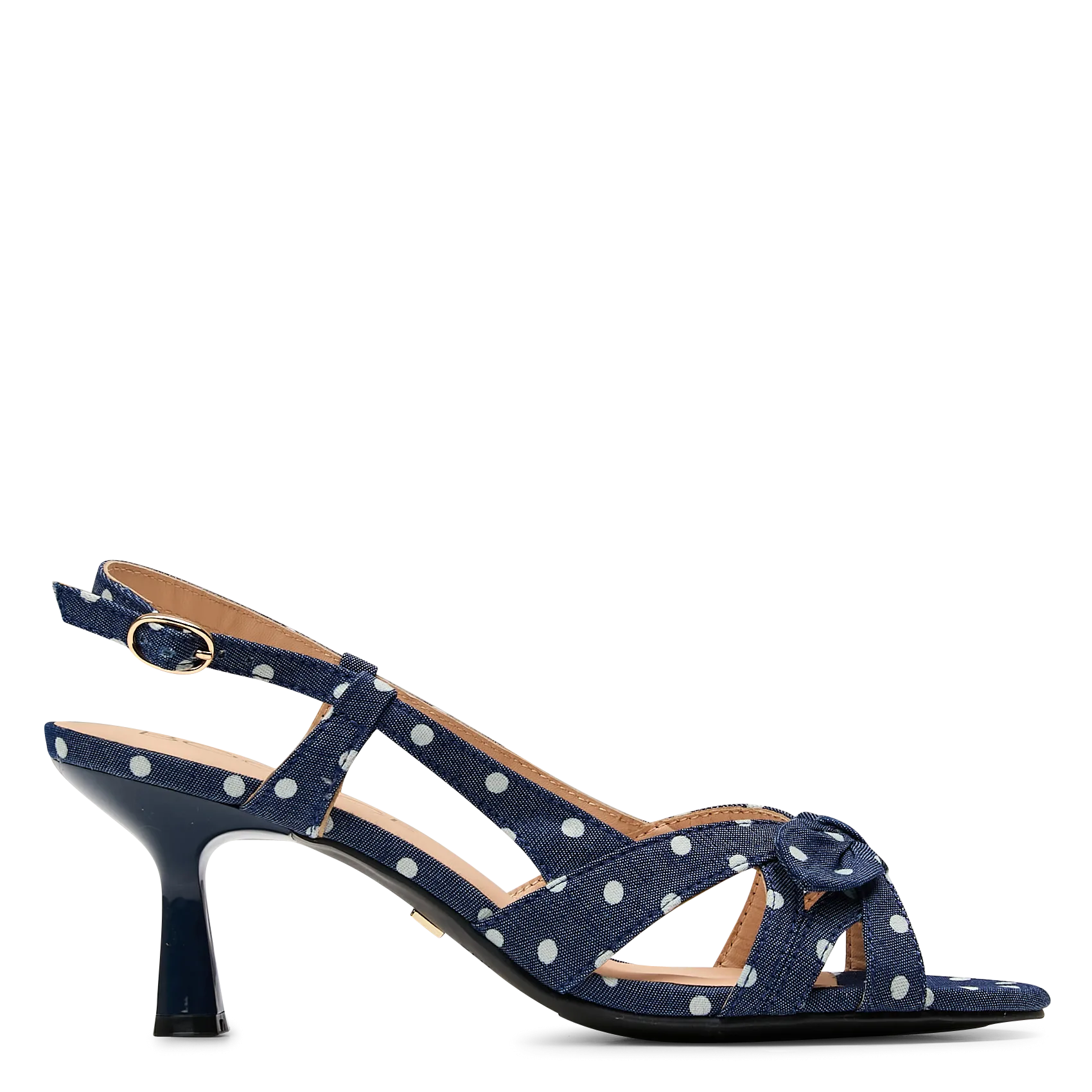 Sandales hautes à petits pois Bleu POIRE