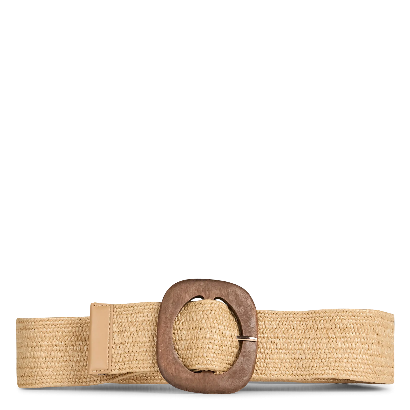 Ceinture large à boucle Beige