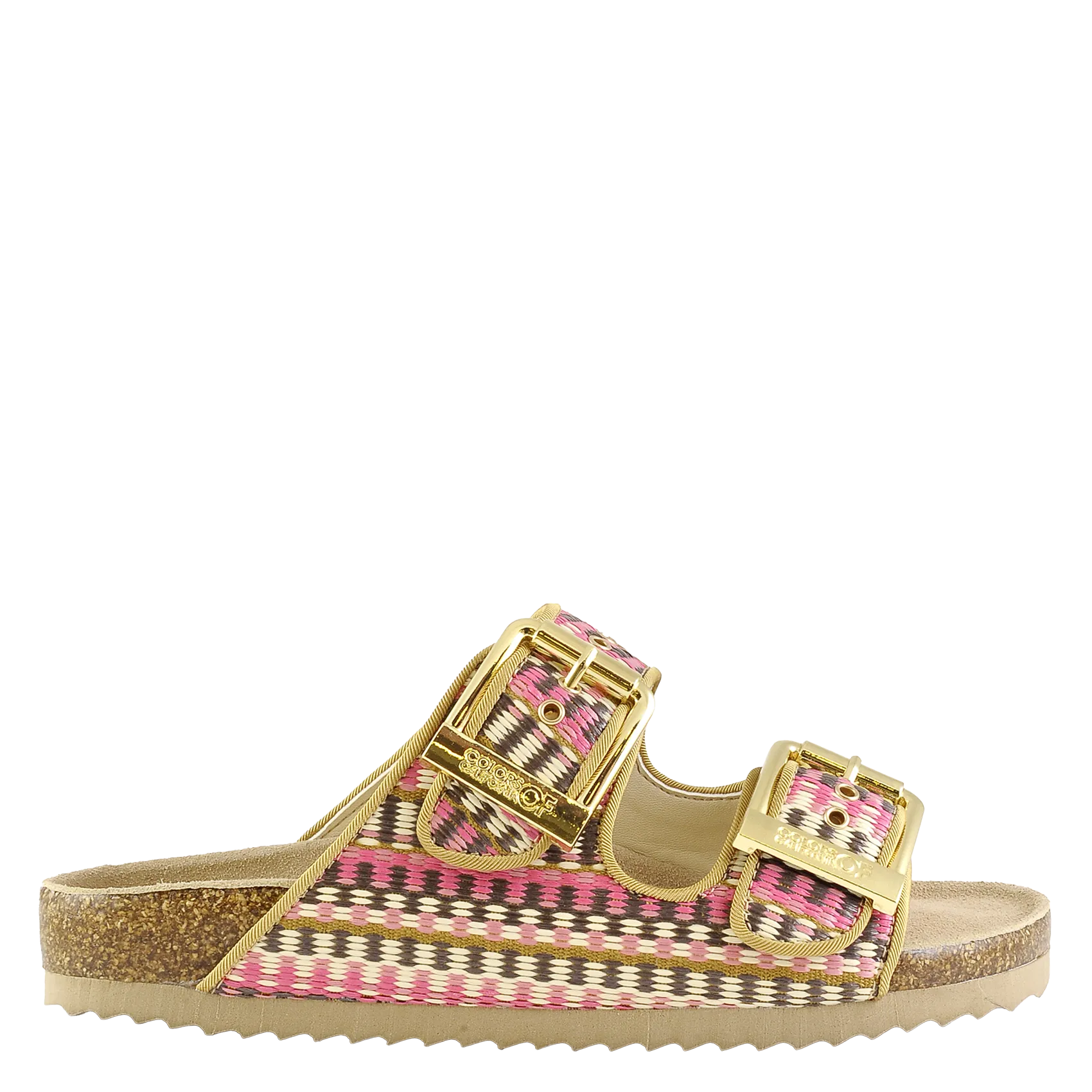 Sandales plats tressées Multicolore