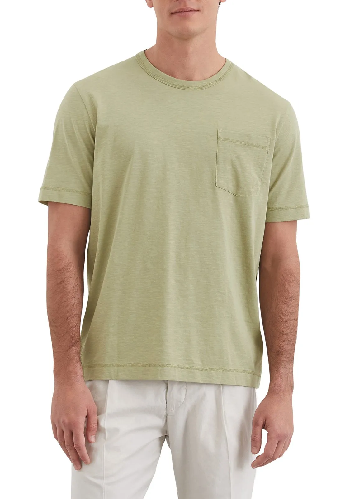 Tee-shirt droit en coton Kaki