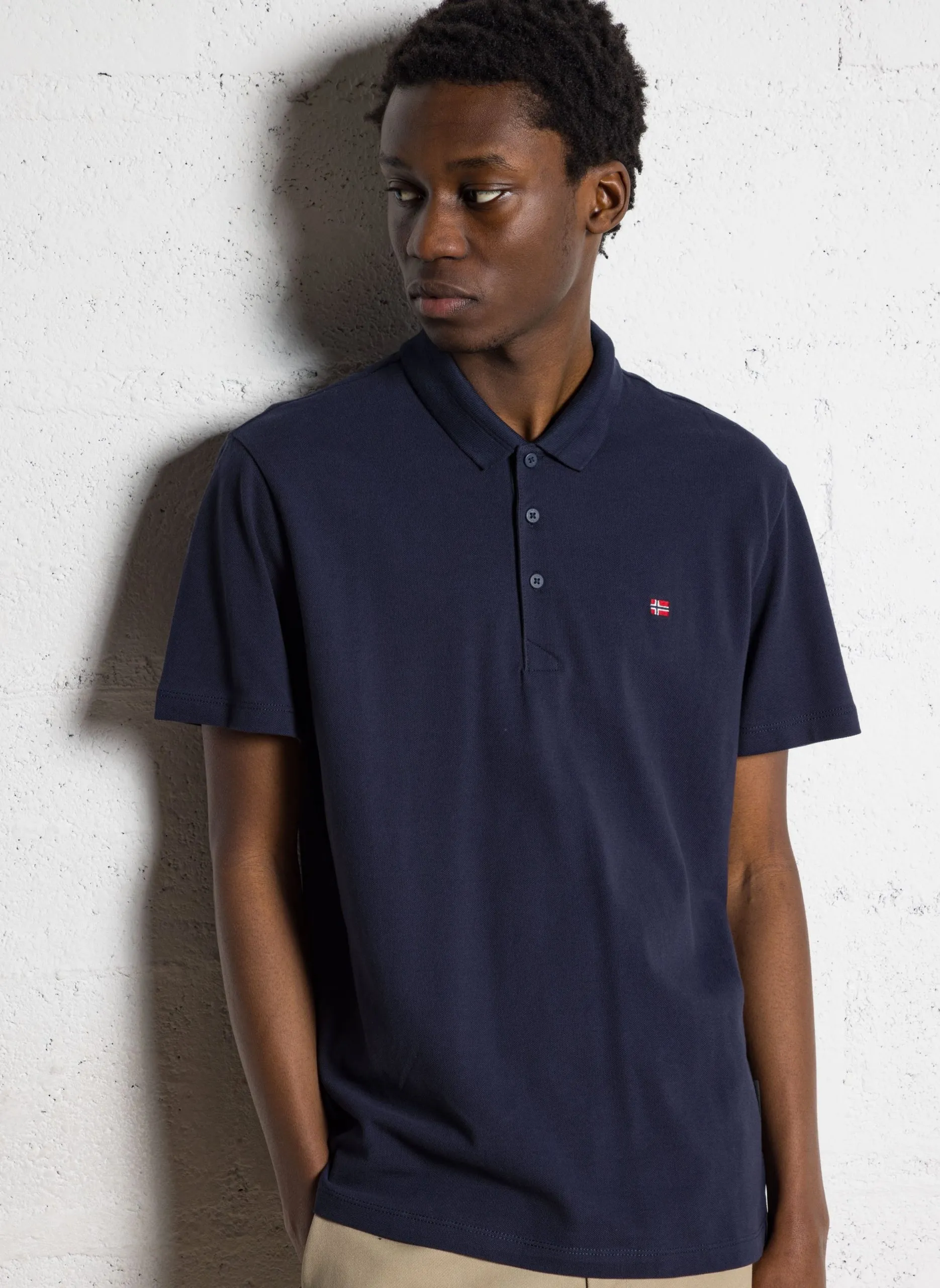 Polo en coton Bleu EALIS SS SUM