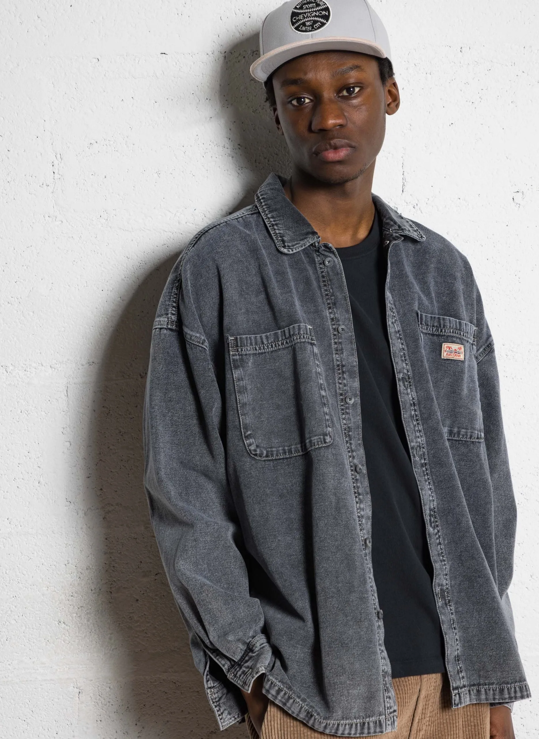 Chemise oversize en coton Gris JAZY