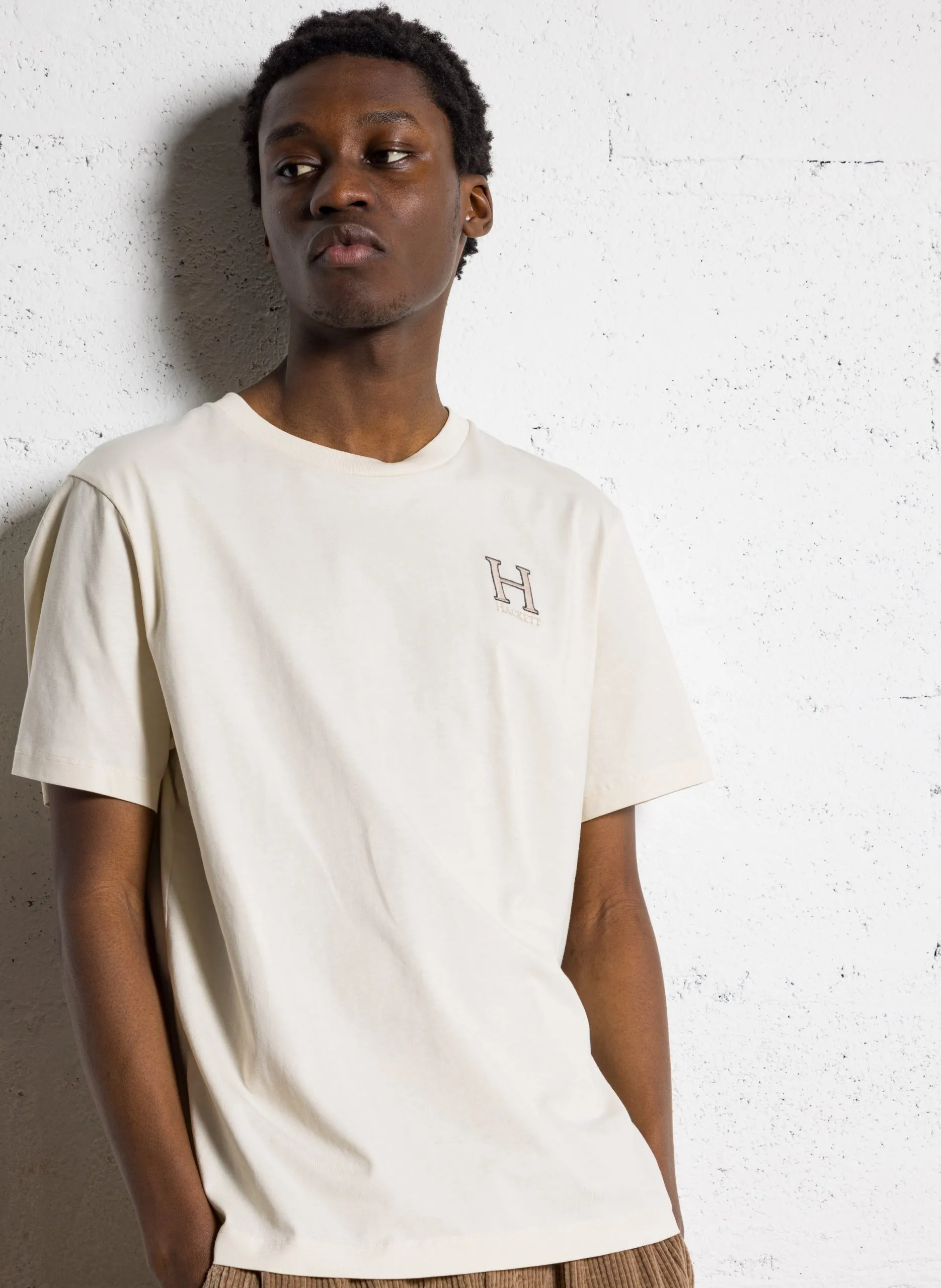 Tee-shirt à broderie en coton  Blanc