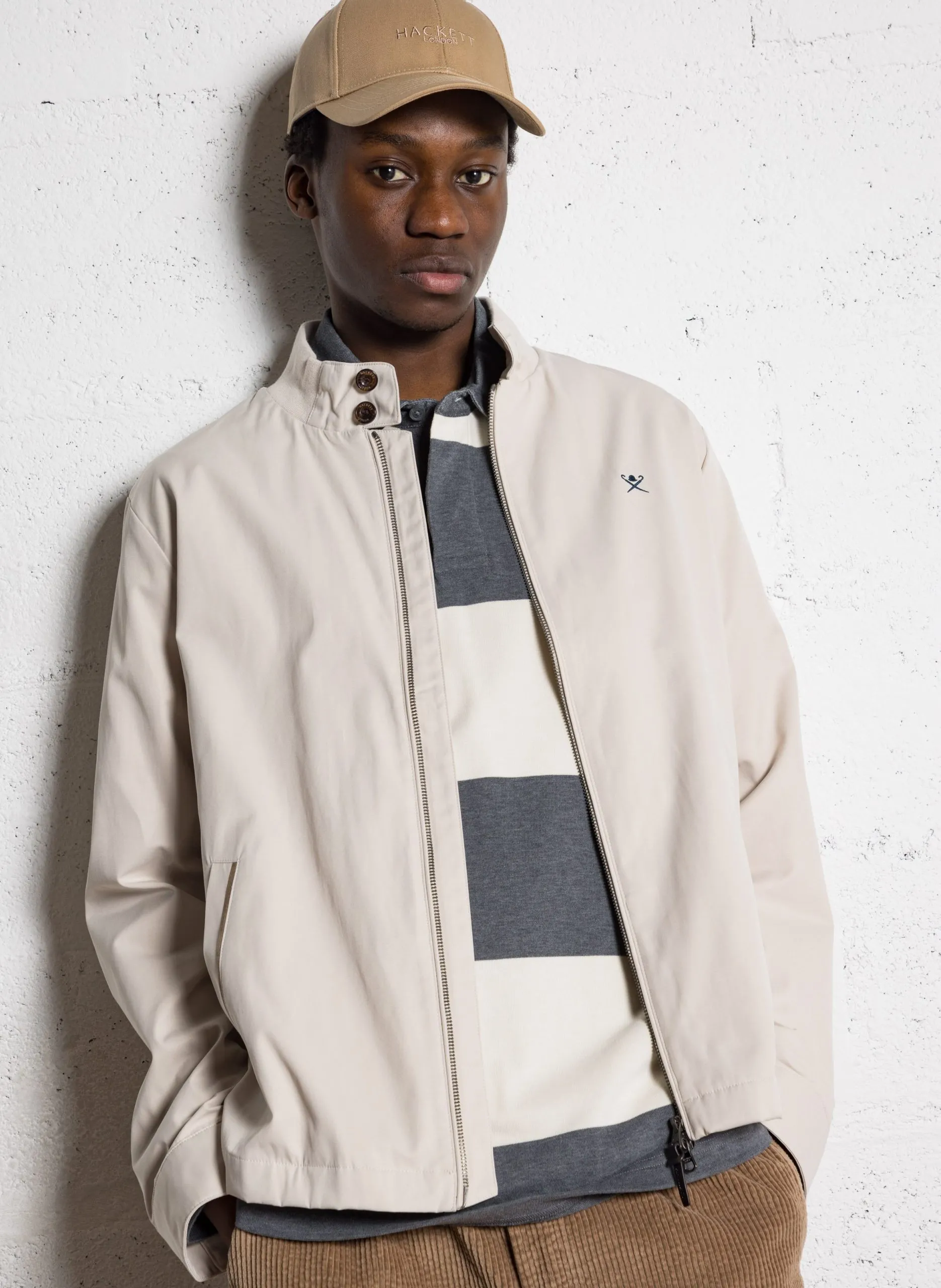 Veste col montant Beige