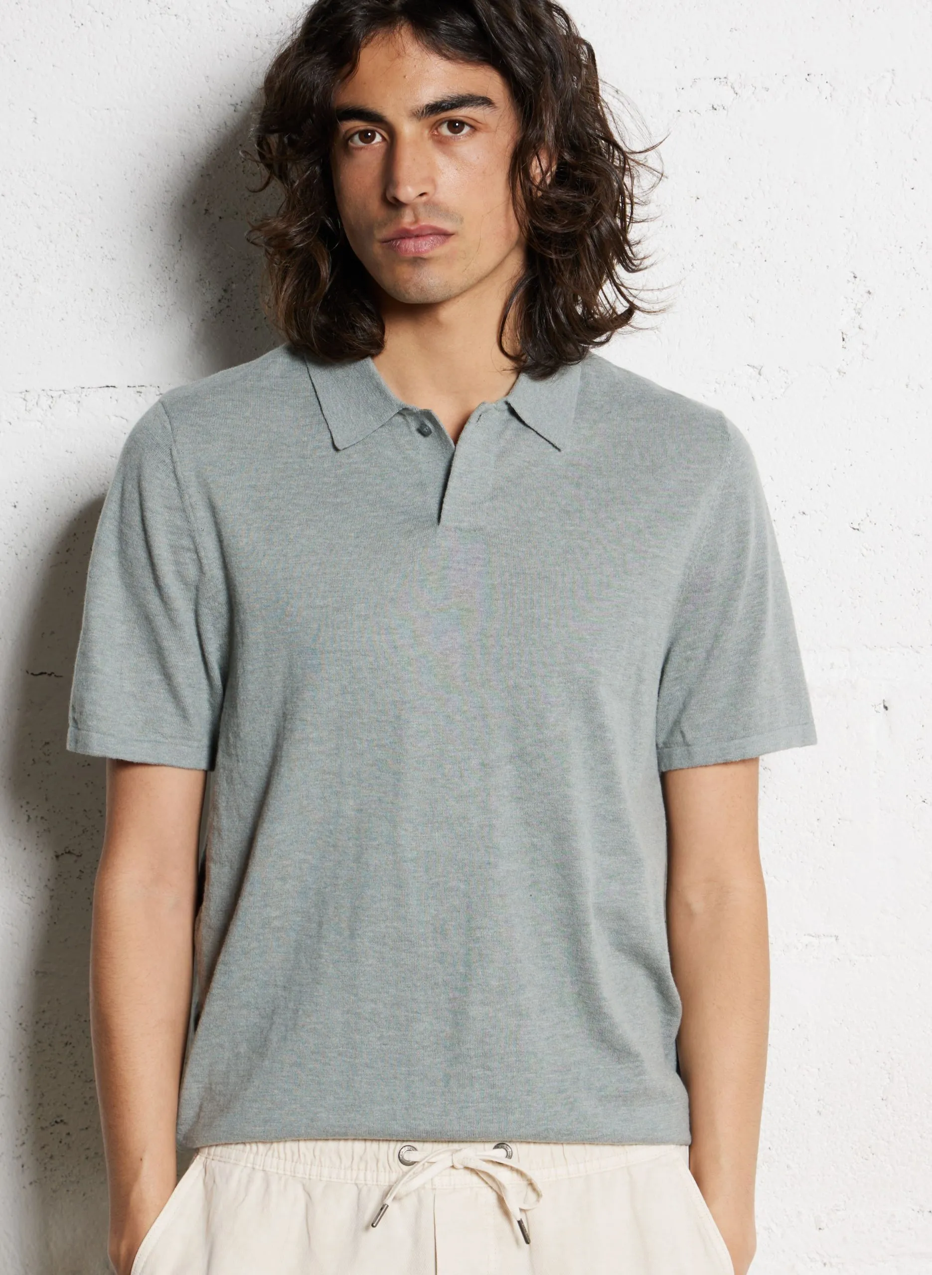 Polo manches courtes Bleu