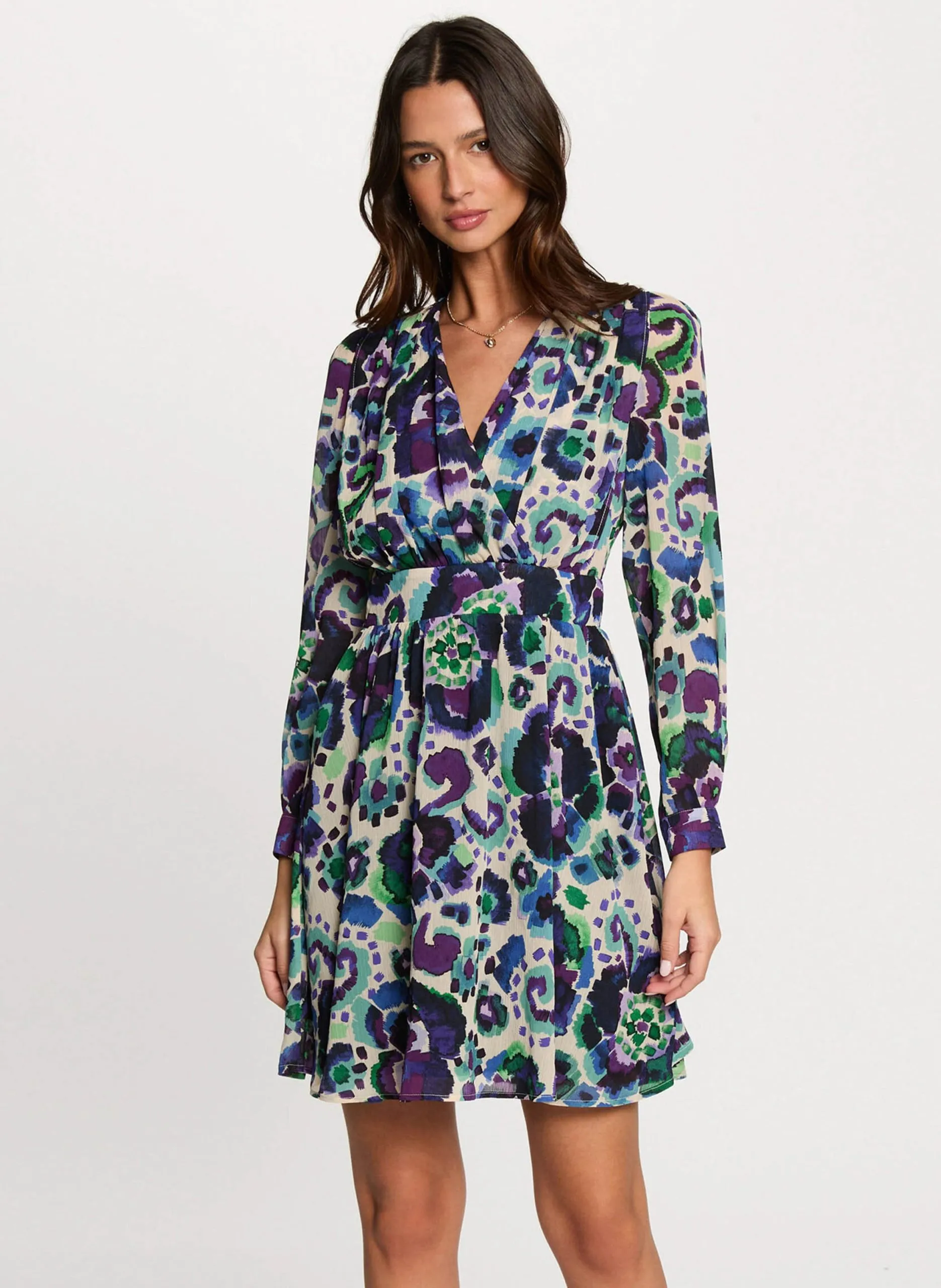 Robe courte imprimée Multicolore 251-RILYN.F