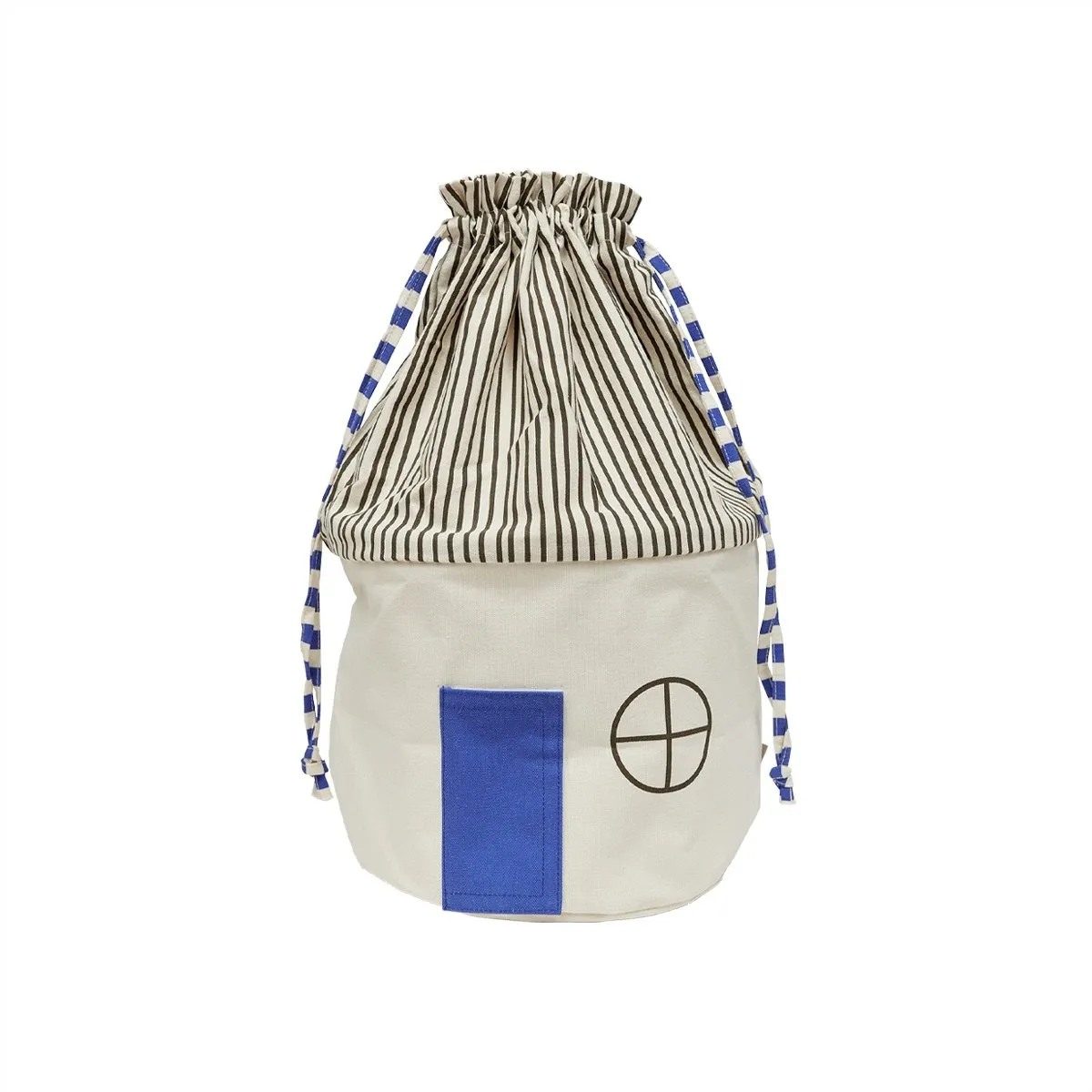 Panier de rangement en coton Bleu