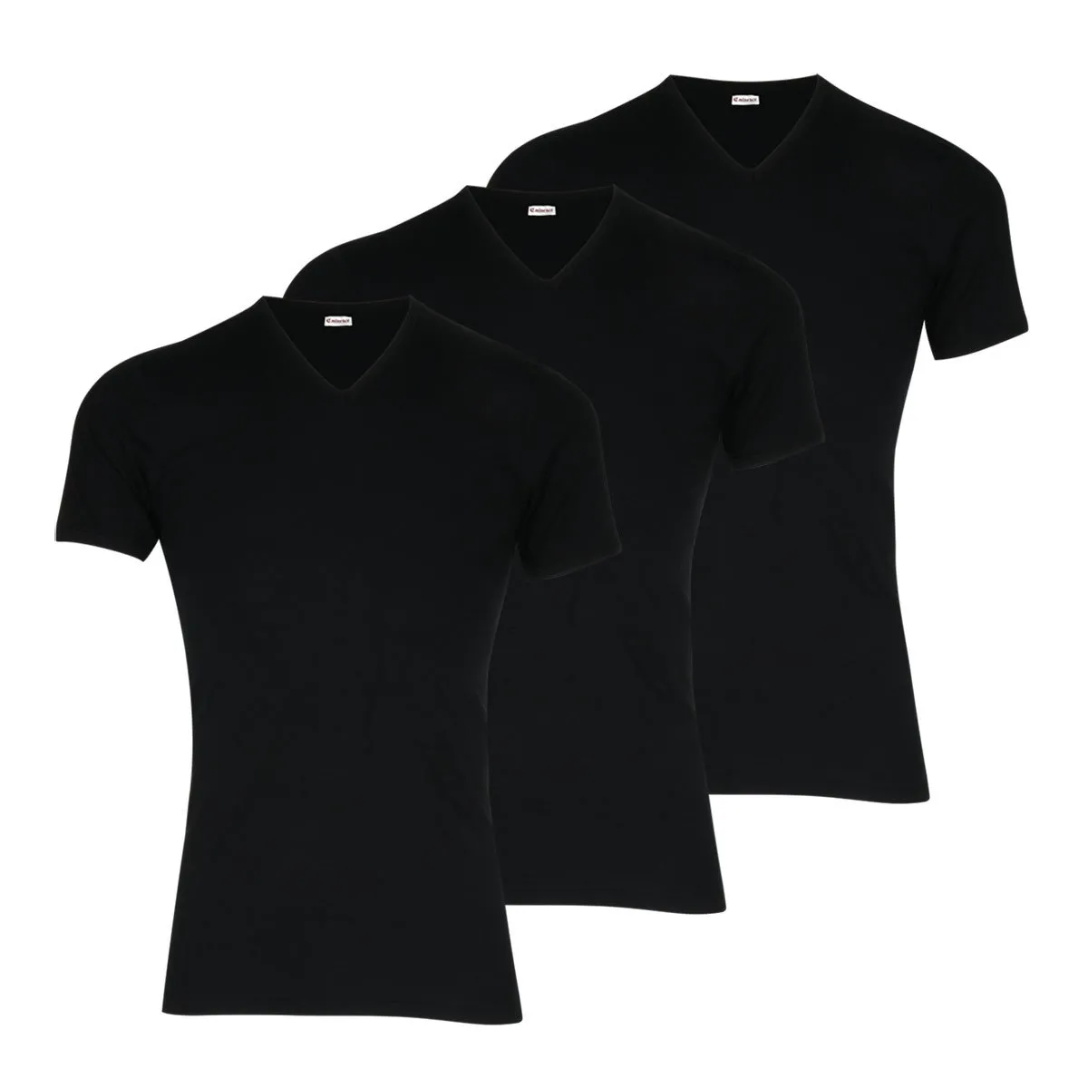 Lot de 3 tee-shirt homme col v les classiques eminence Noir