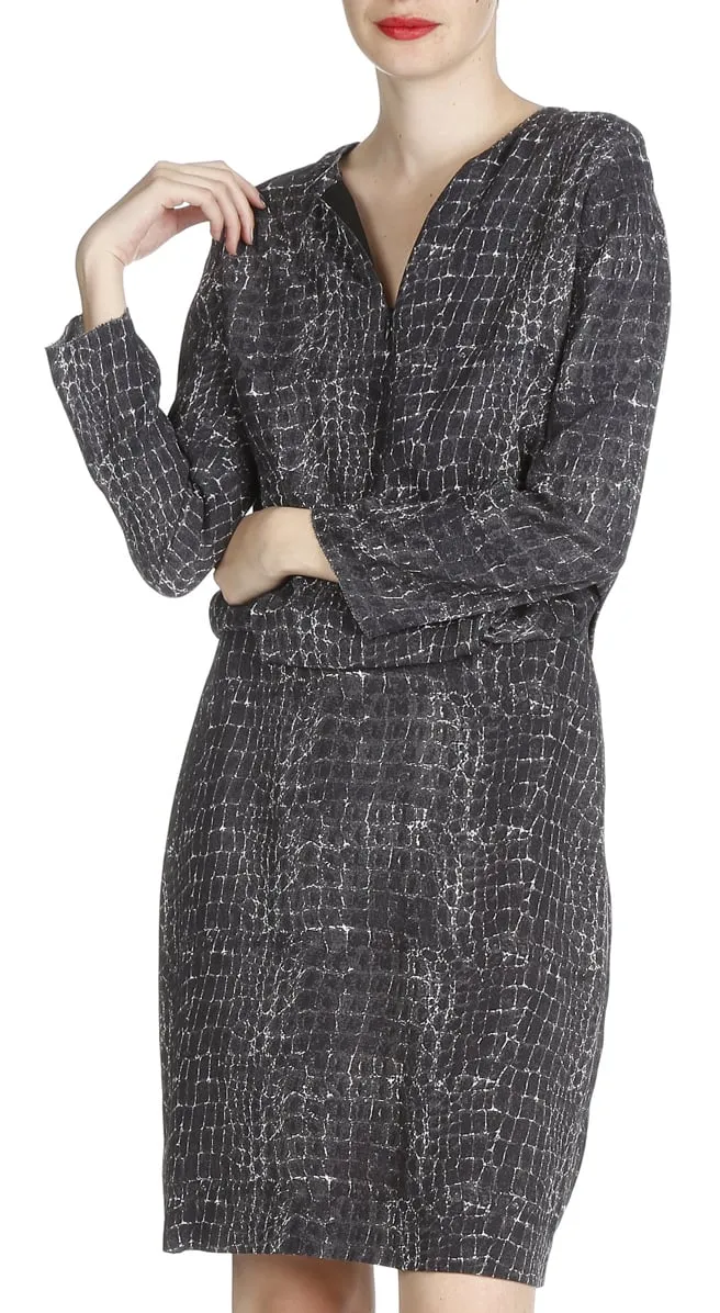 Robe Numéro en crêpe Gris