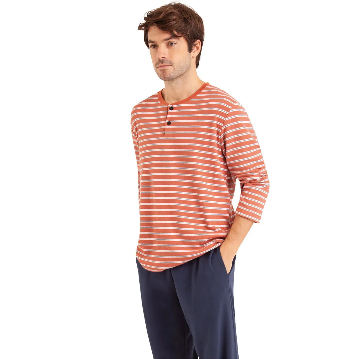 Pyjama long homme interlock eminence Orange