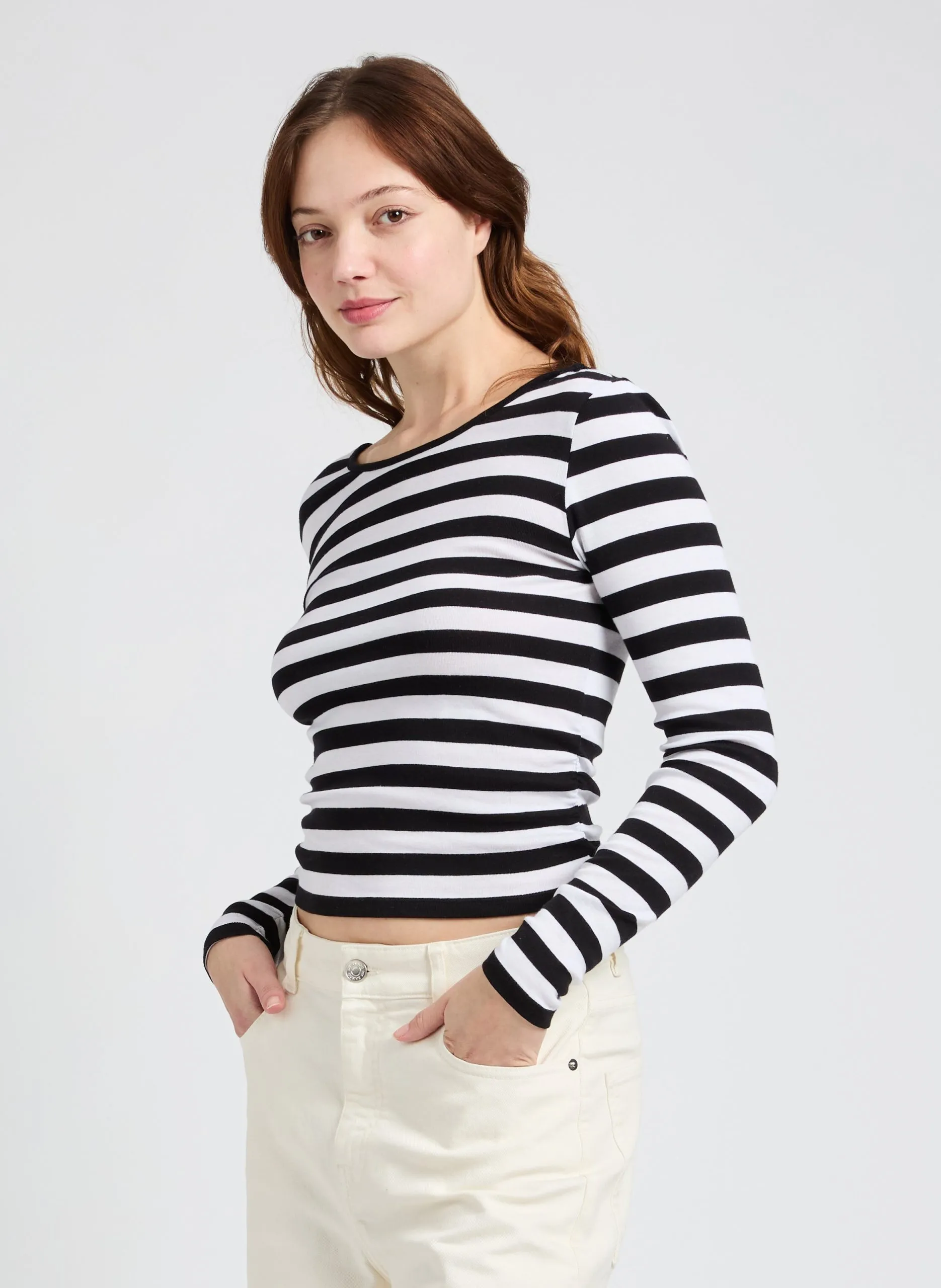 Tee-shirt ajusté en coton mélangé Multicolore VIRA