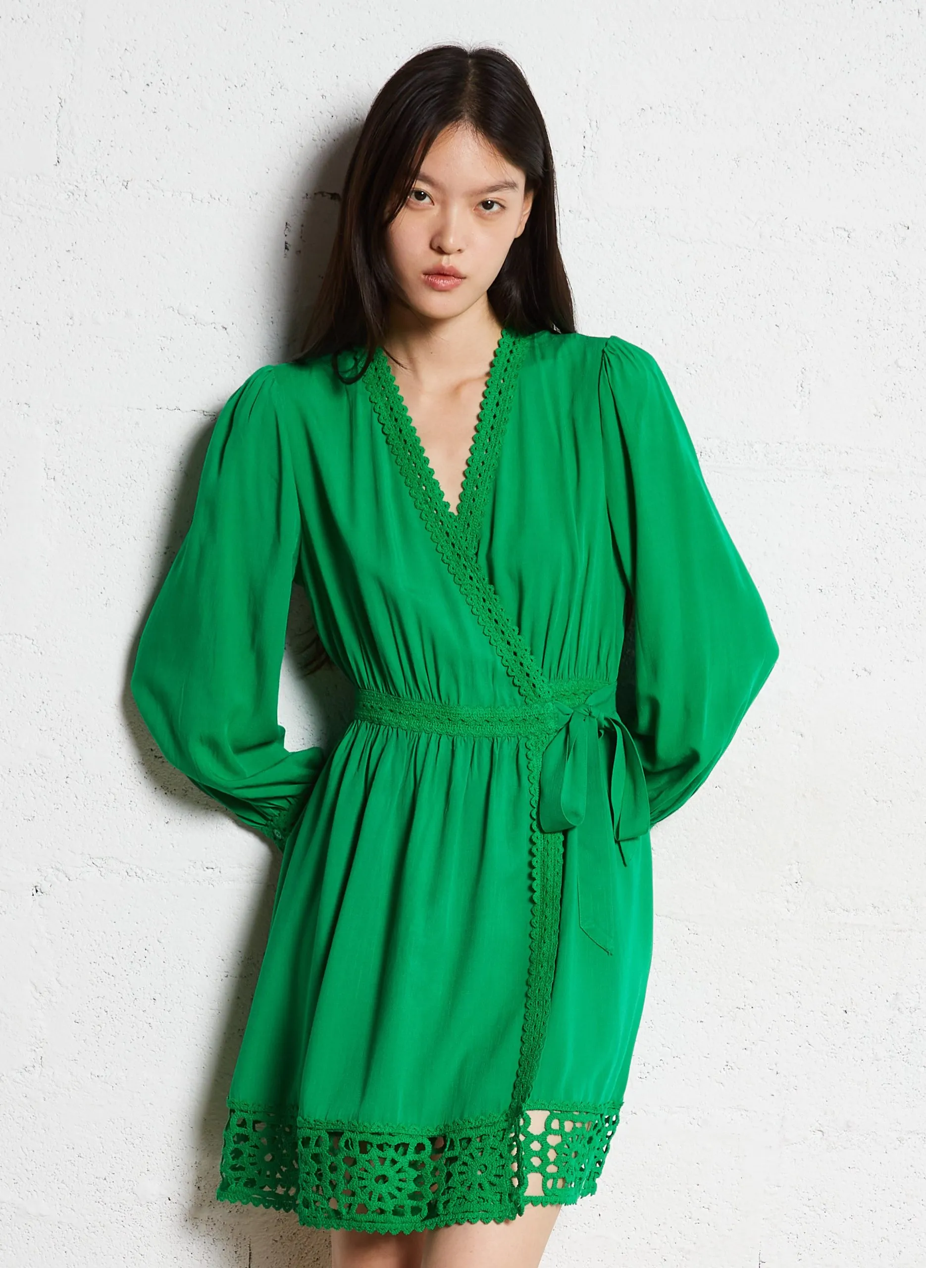 Robe courte Vert RIVER
