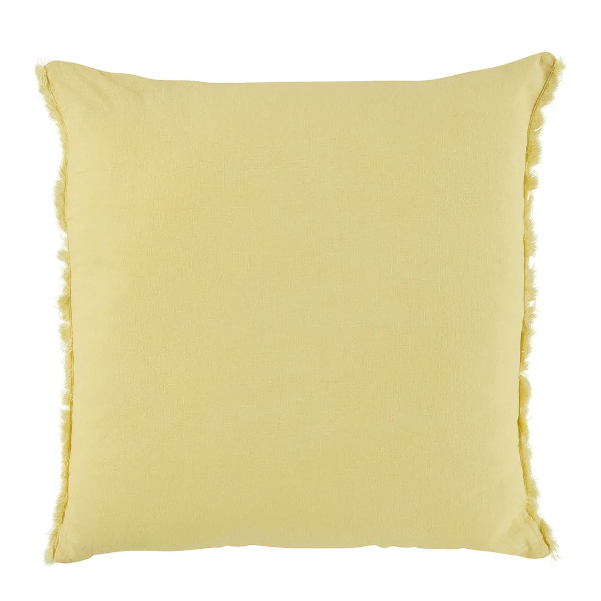 Housse de coussin chloé en lin lavé Jaune