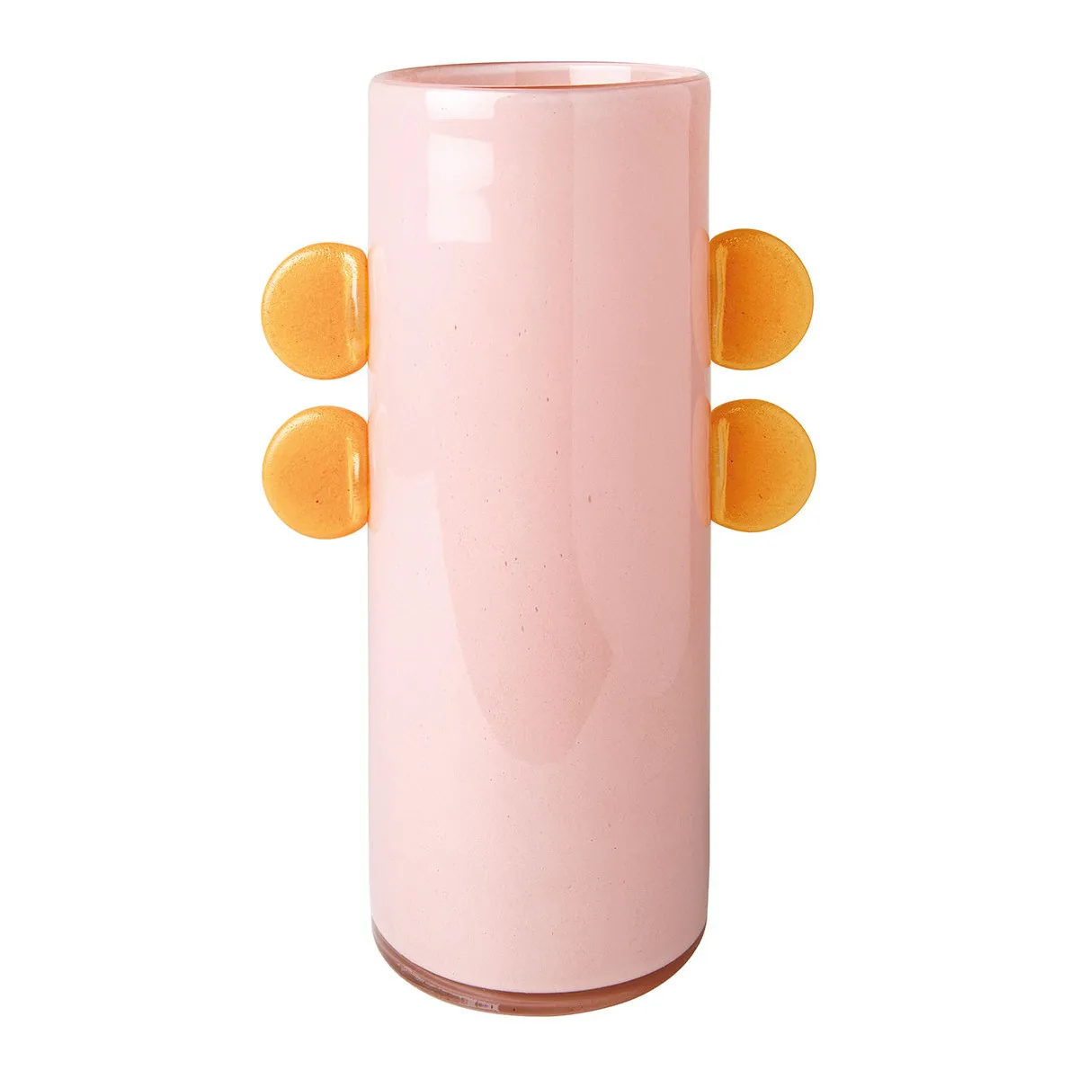 Vase pipa en verre Rose