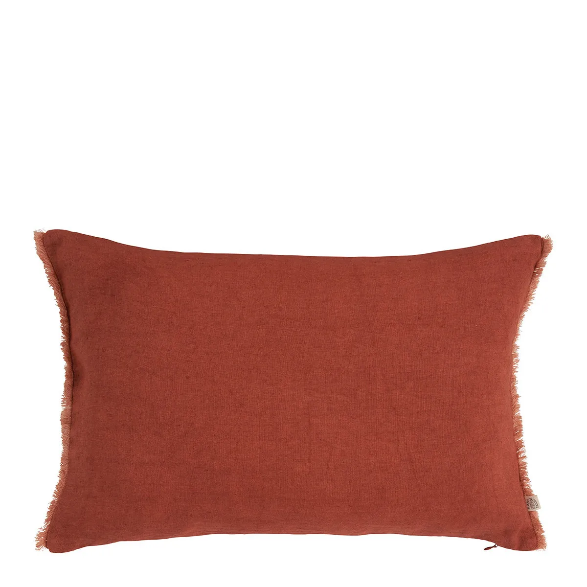 Housse de coussin en lin lavé Orange CHLOÉ