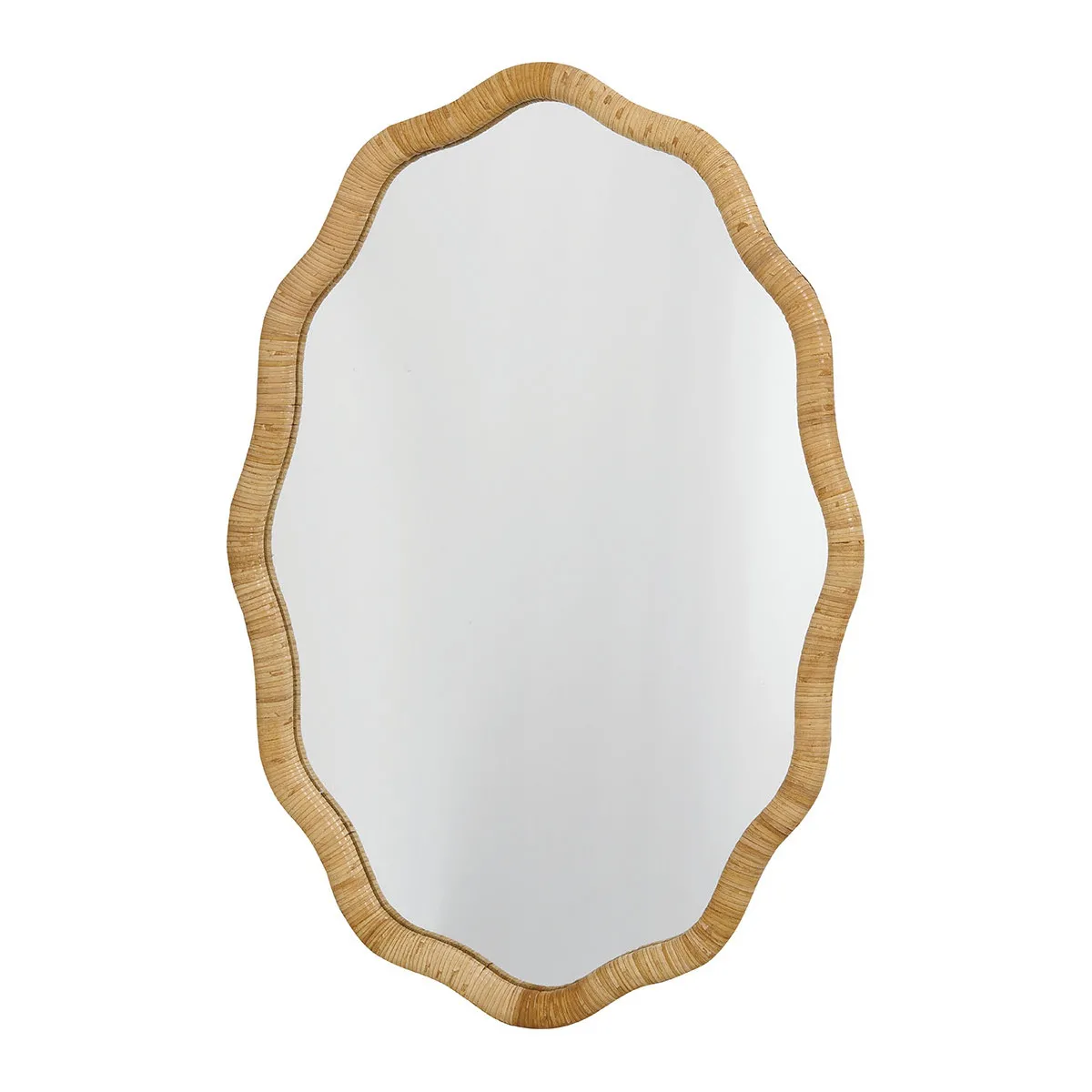 Miroir en rotin Beige