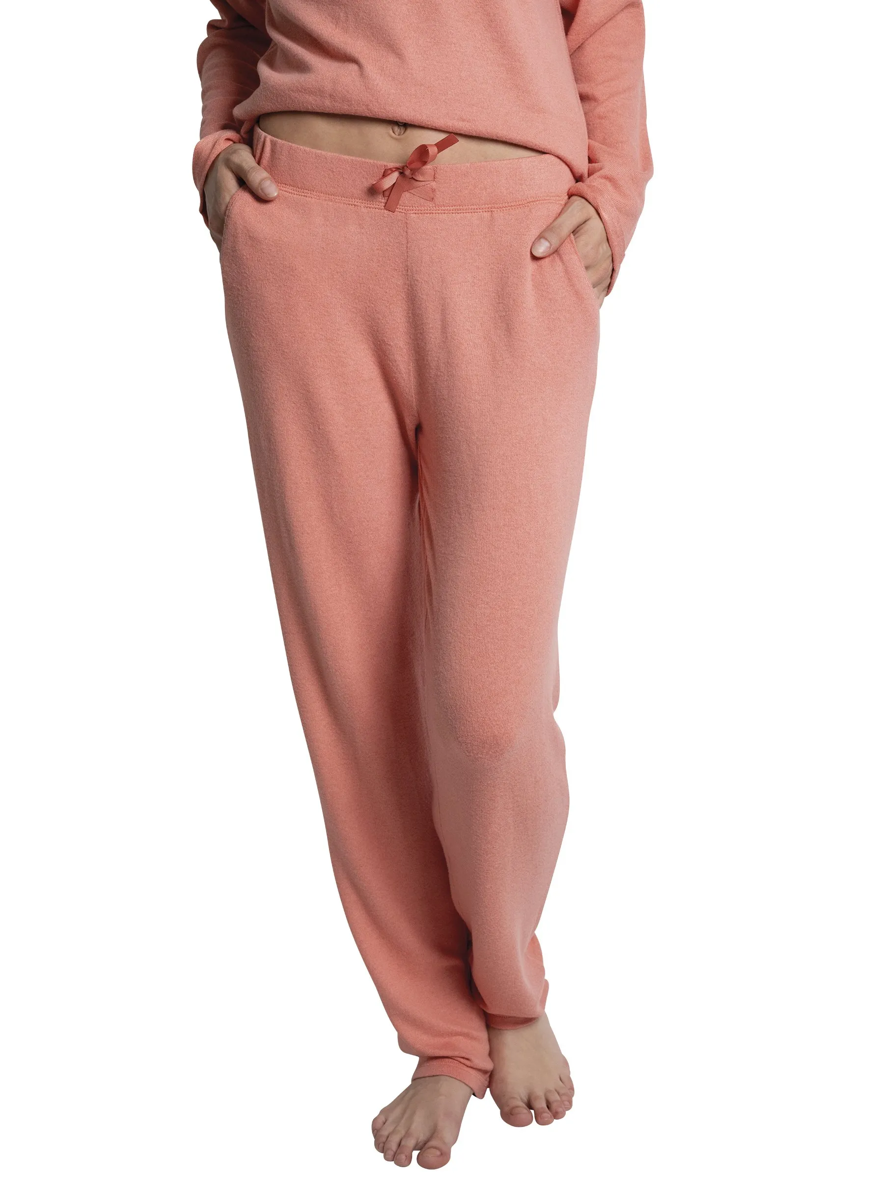 Pantalon fluide coupe droite Rose GUIMAUVE