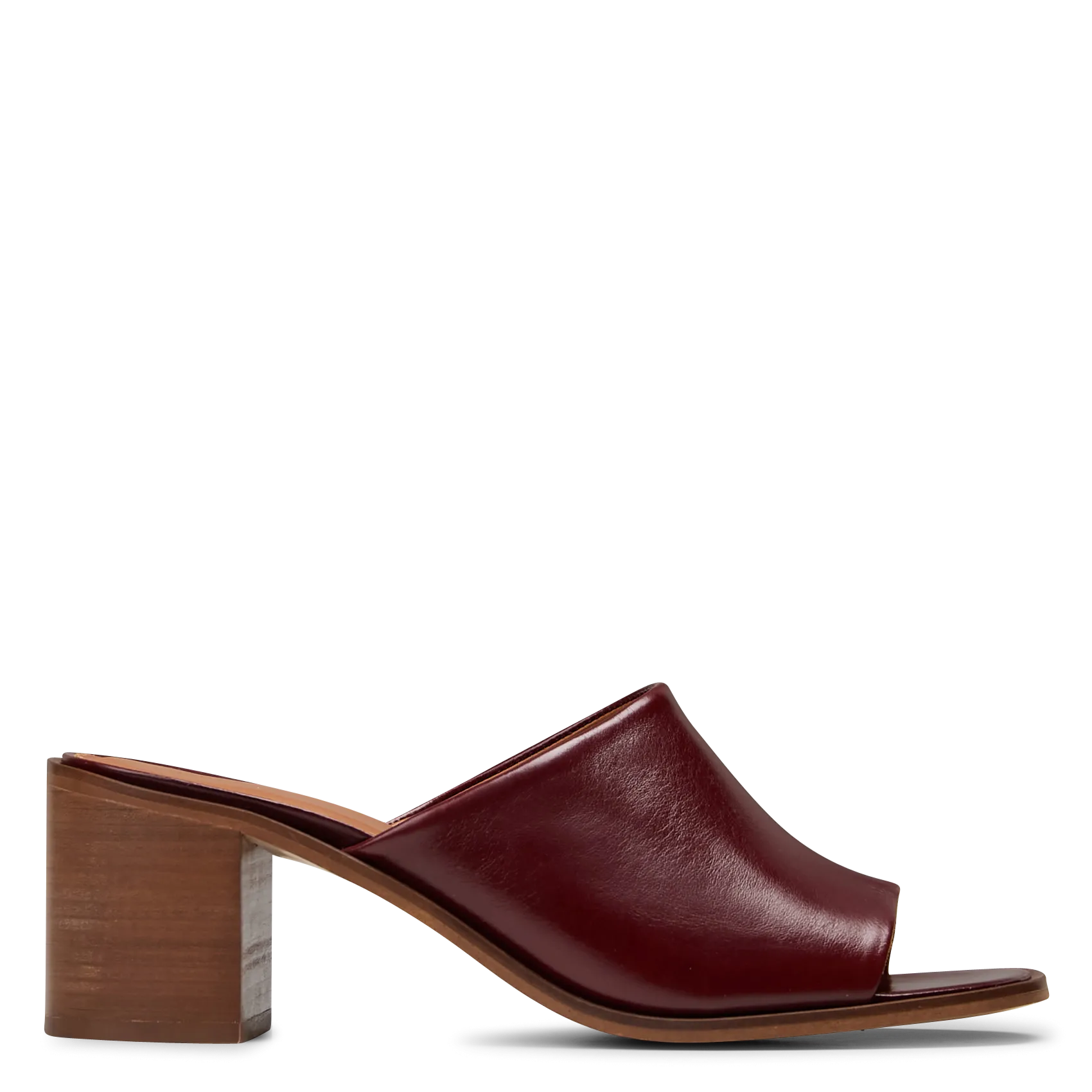 Mules en cuir Rouge TARA