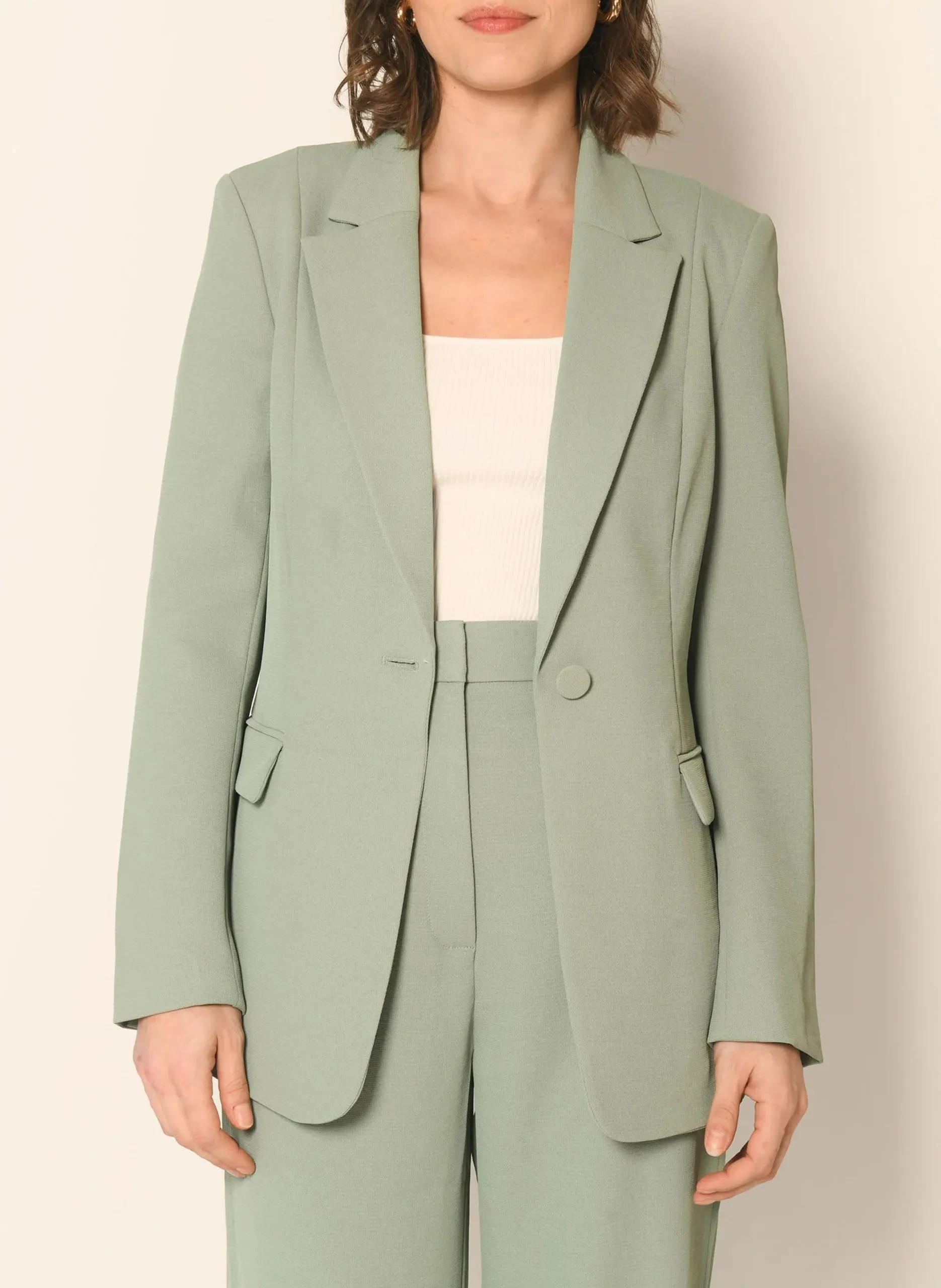 Blazer droit Vert ALBA