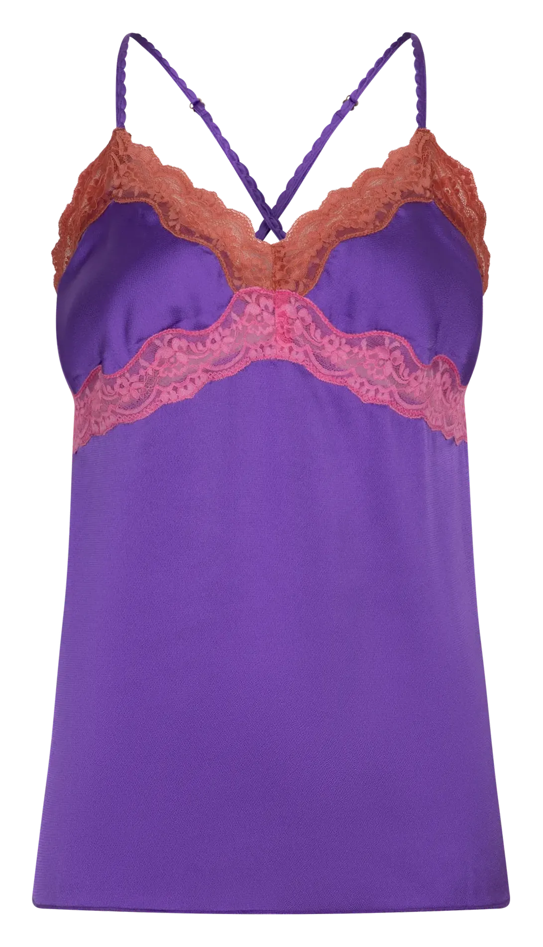 Caraco satiné Violet PANDORA