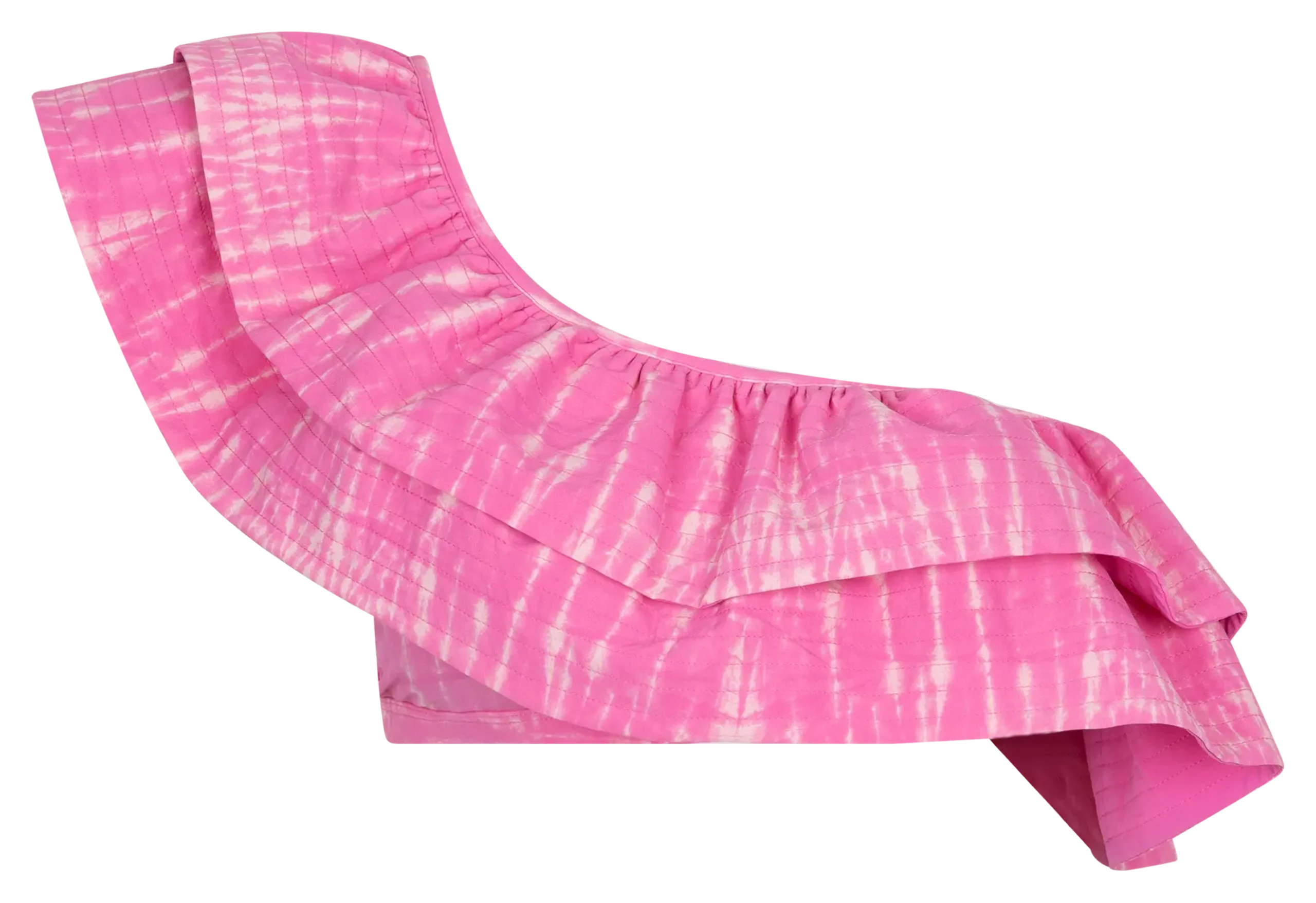 Haut de bikini imprimé en fibres recyclées mélangées Rose JULIA