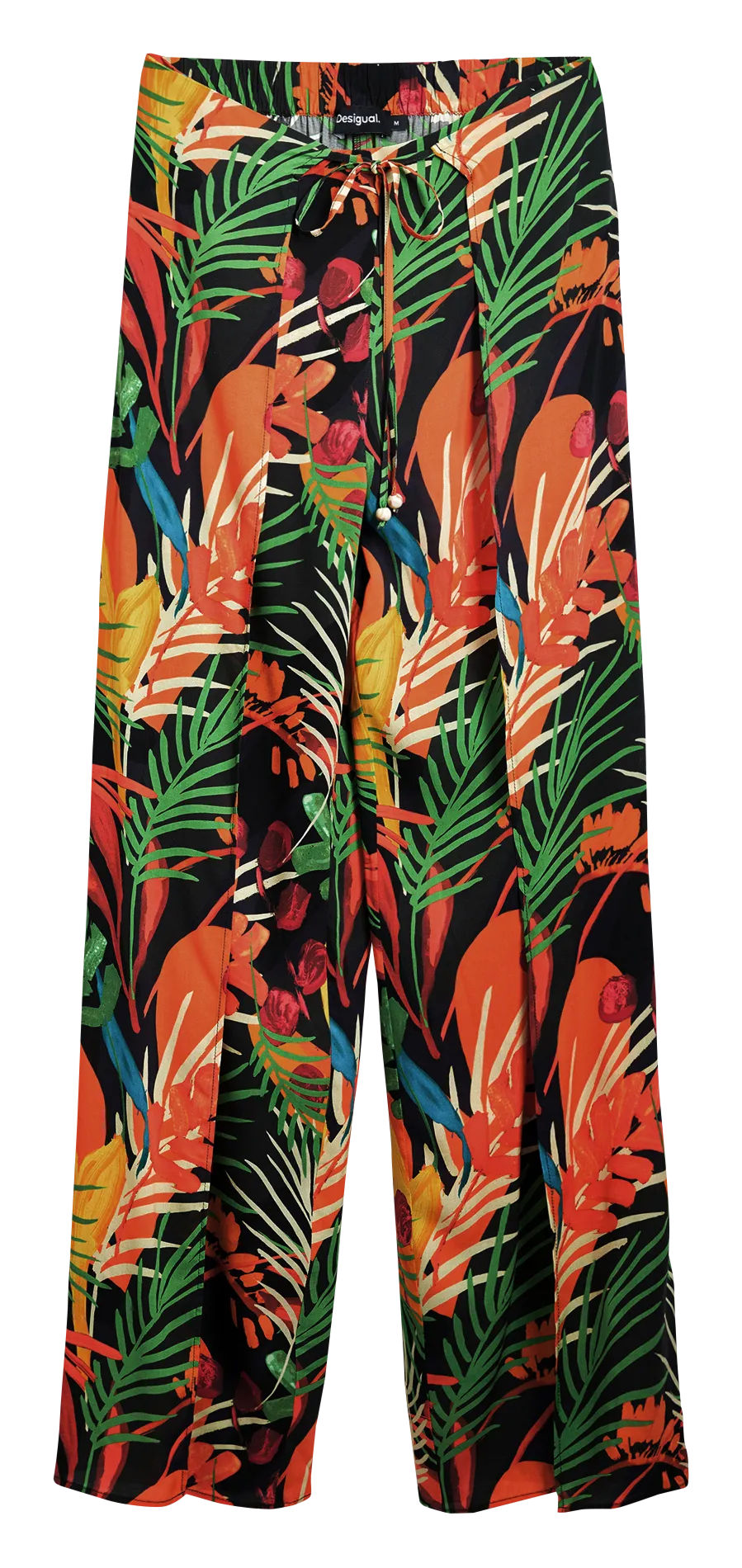 Pantalon large imprimé Noir