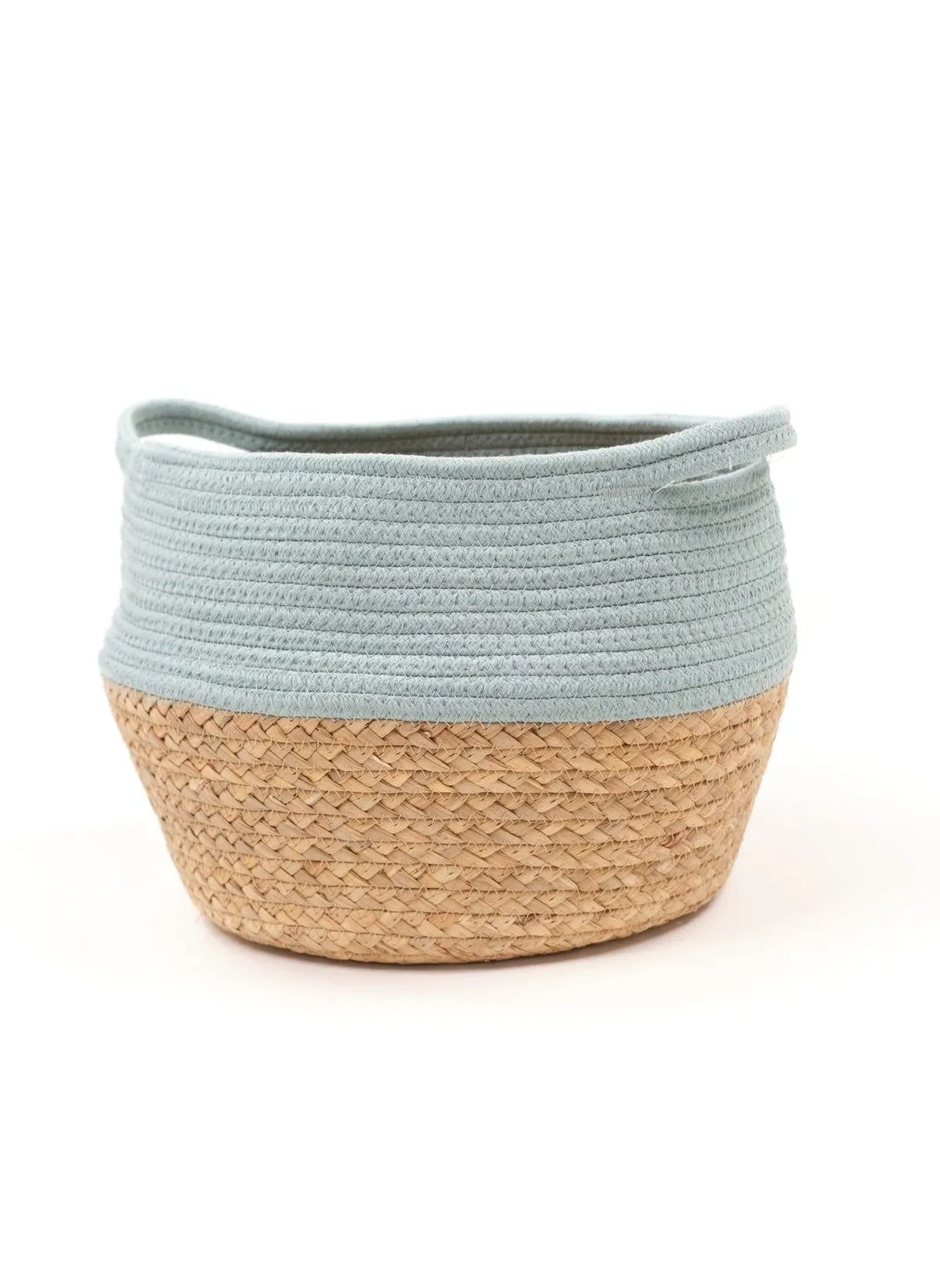 Panier rond en coton Bleu LA FACTORY