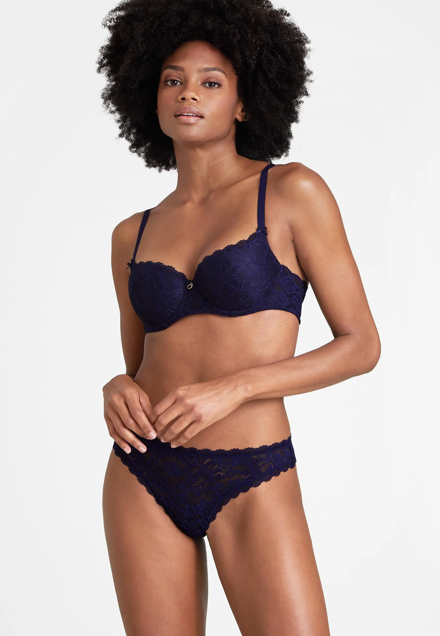 Culotte tanga Bleu ROSESSENCE