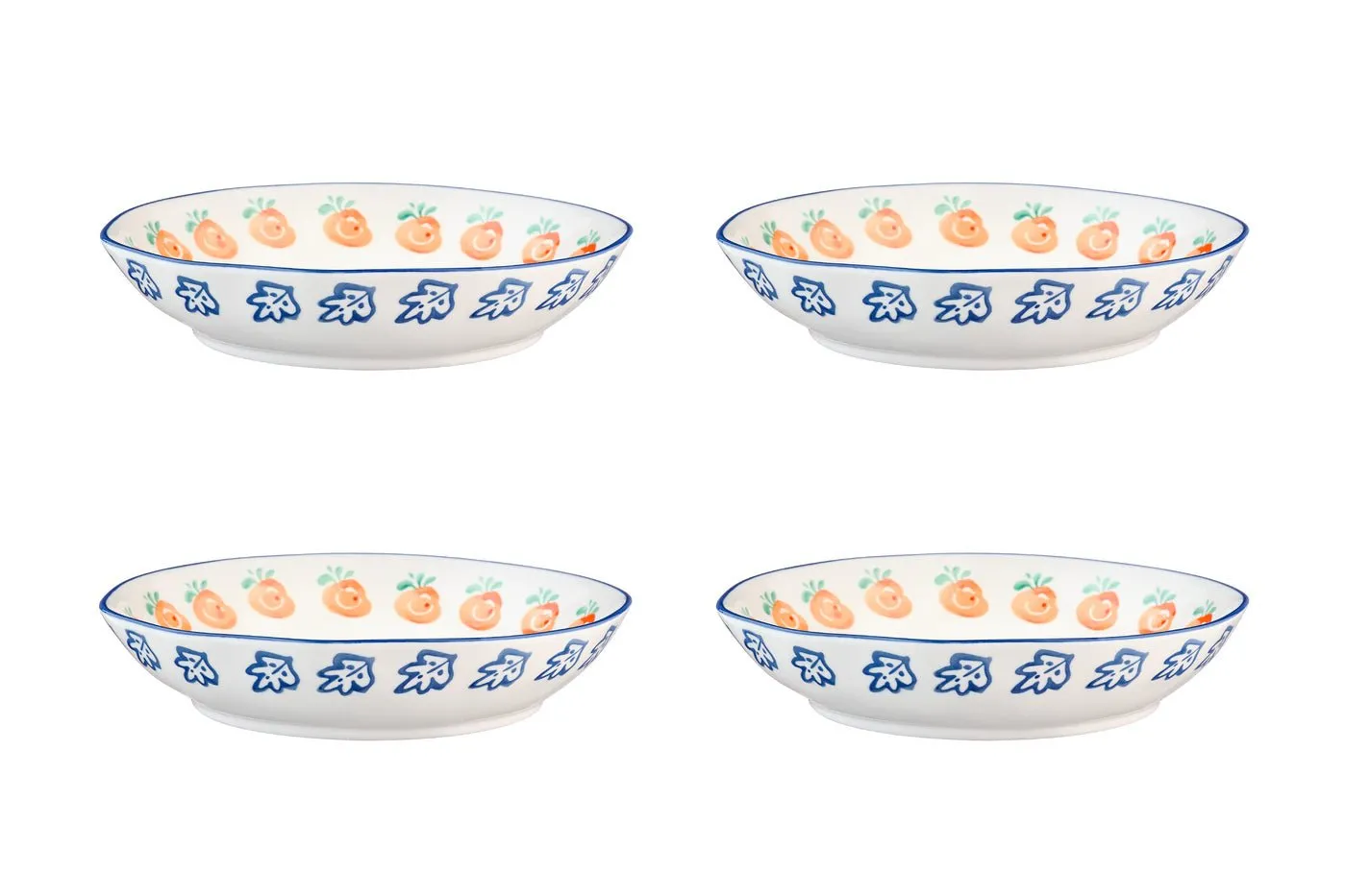 Assiette creuse napoli ø21,5cm - 4 pièces - agrume Blanc