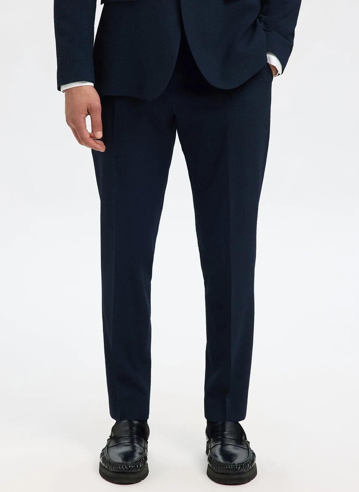 Pantalon de costume en fibres recyclées mélangées Bleu JOSE