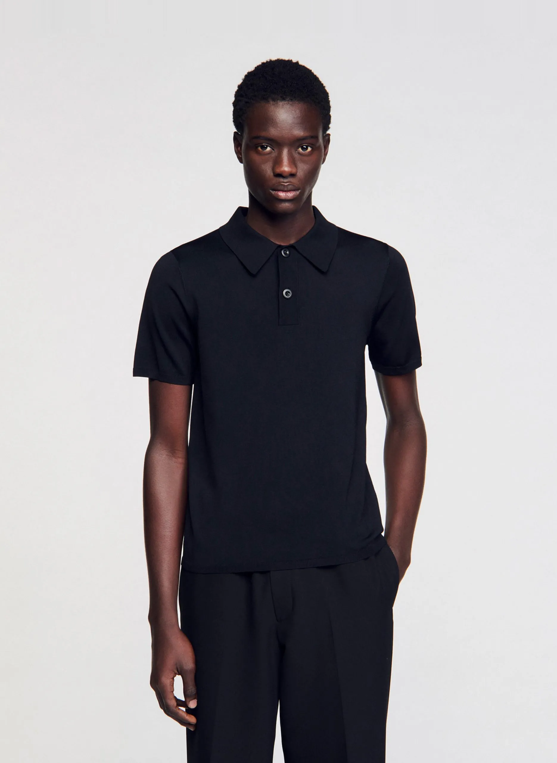 Polo regular fit Noir