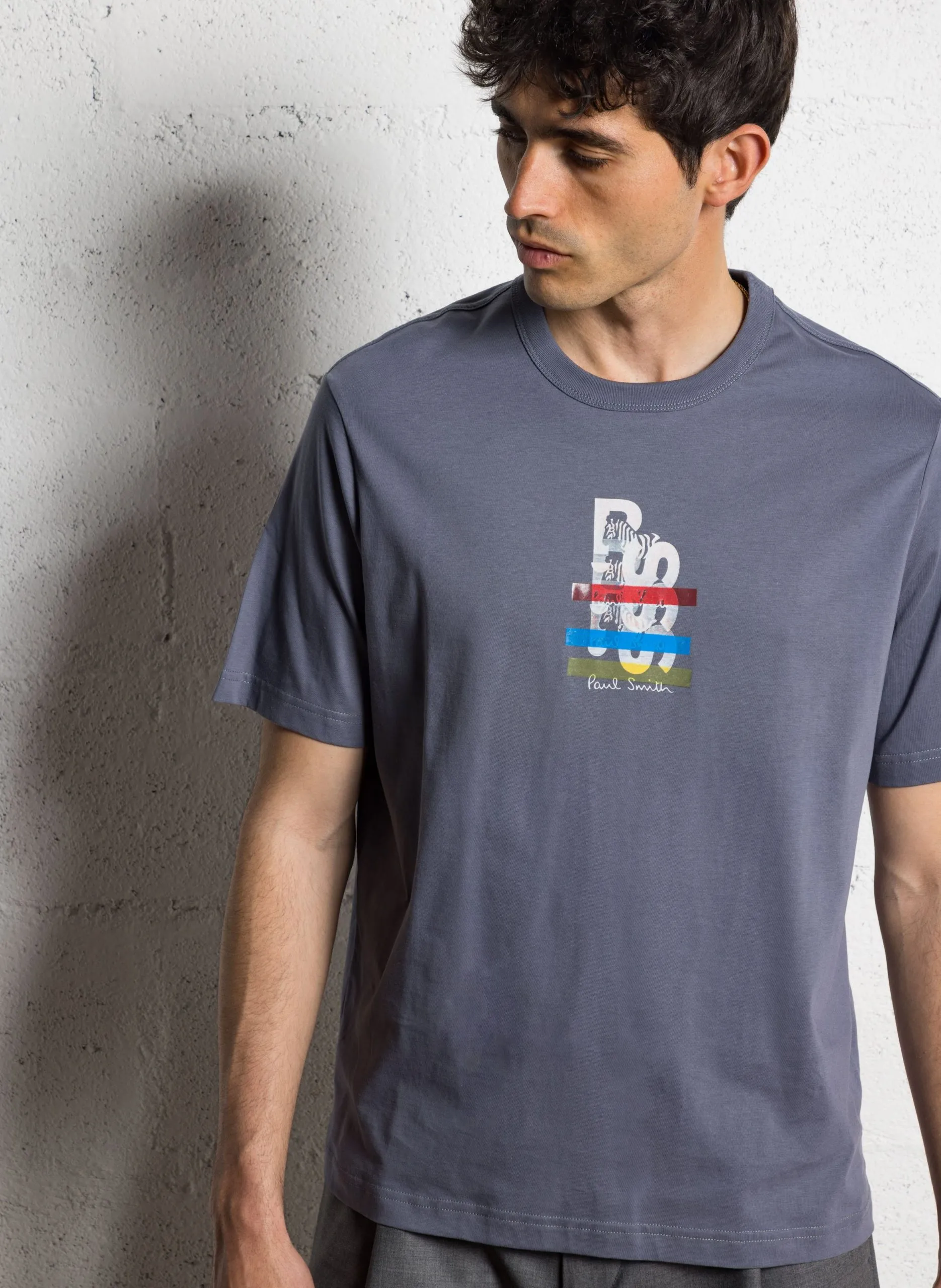 Tee-shirt col rond en coton bio Gris