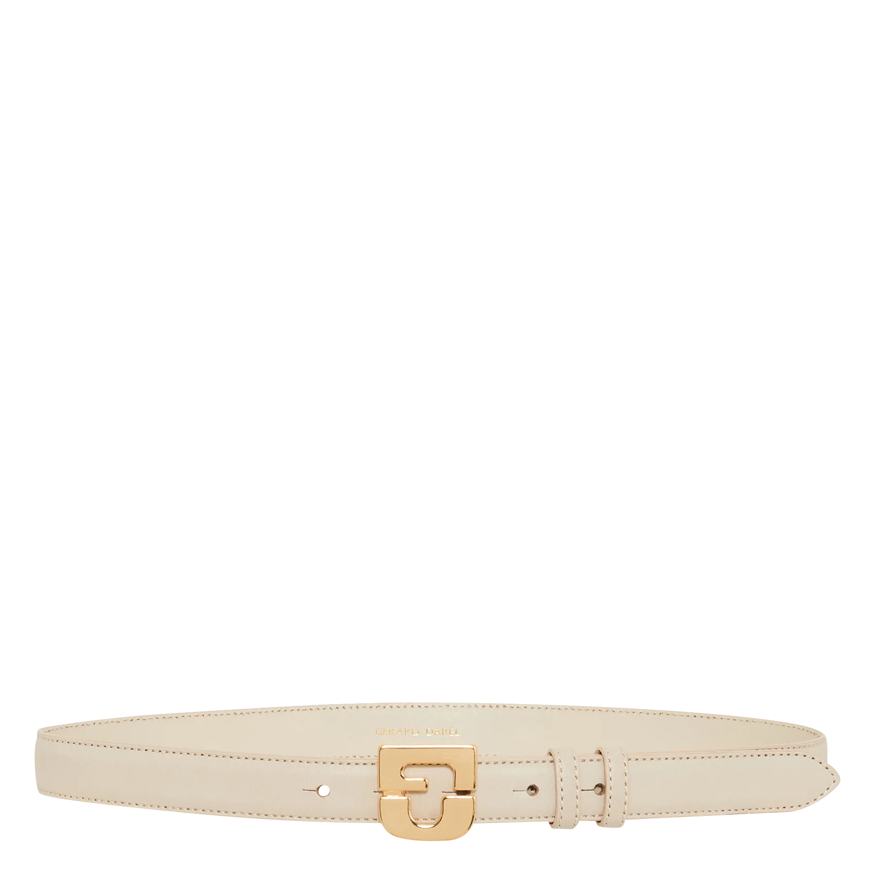 Ceinture en cuir lisse Blanc LE LAUREN