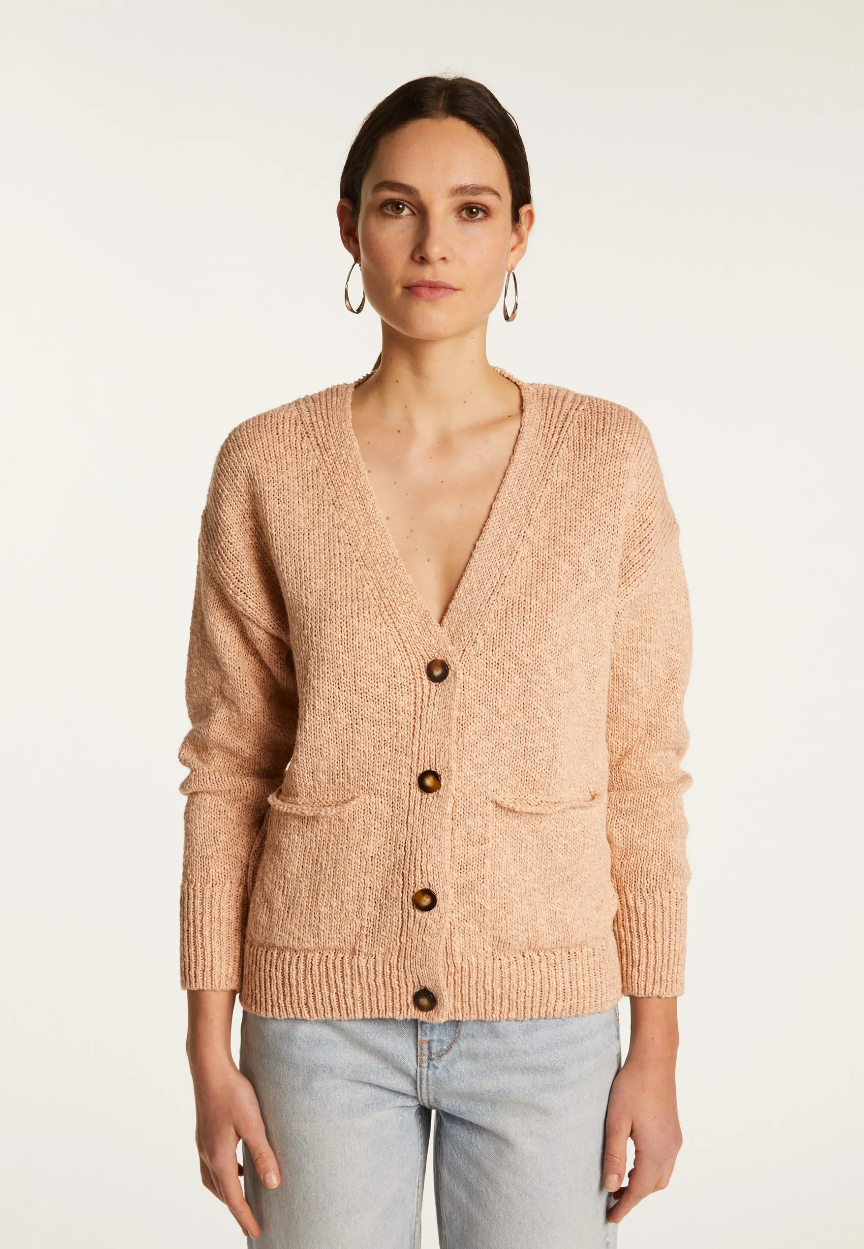 Cardigan en coton et lin Rose NAÏS