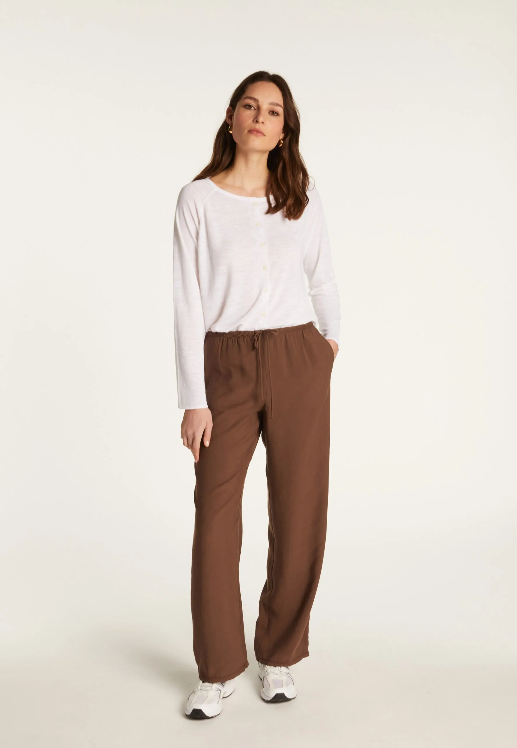 Gilet en lin flammé Blanc DORY