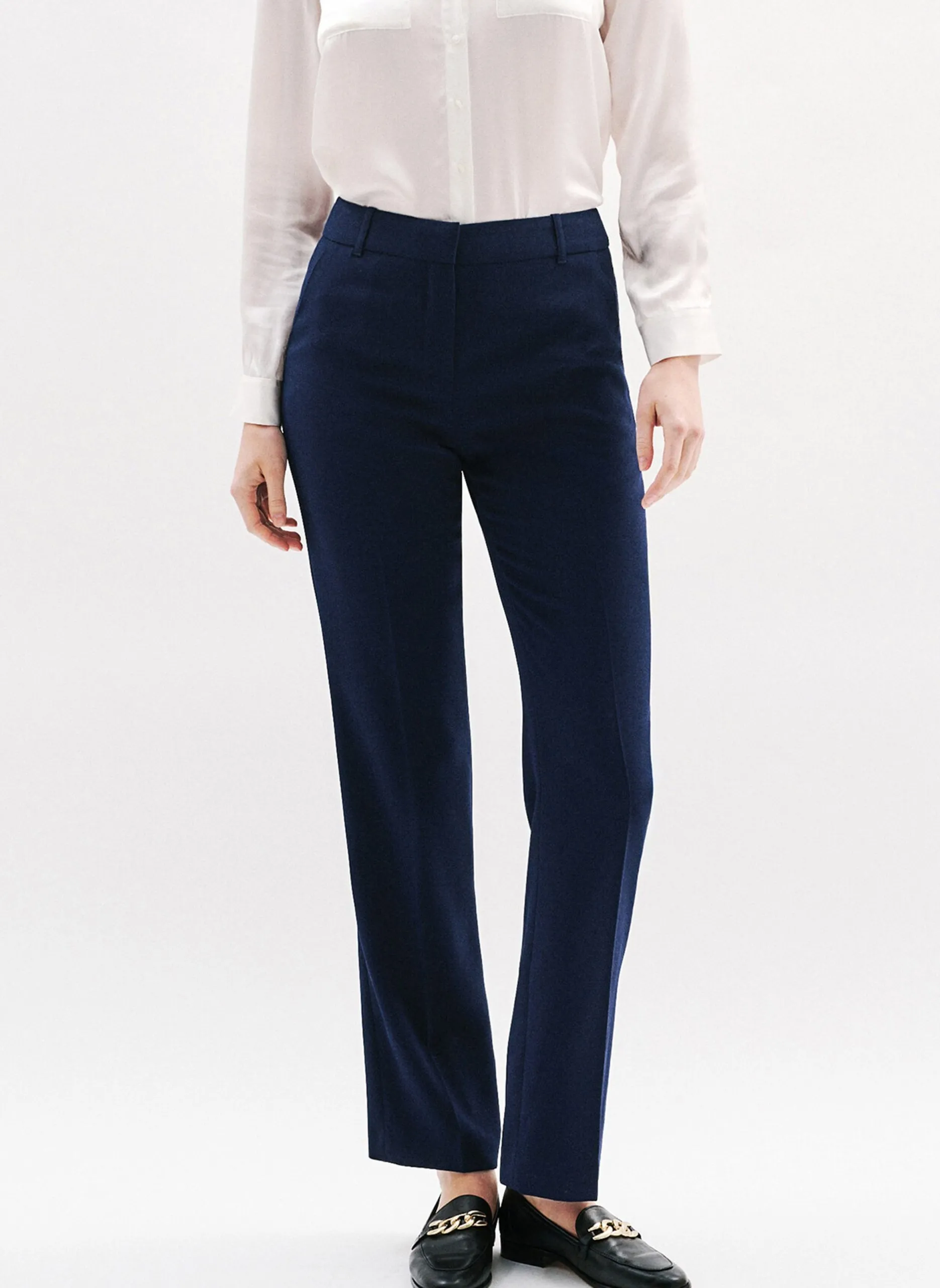 Pantalon droit uni Bleu 251P-PCLEMENT3