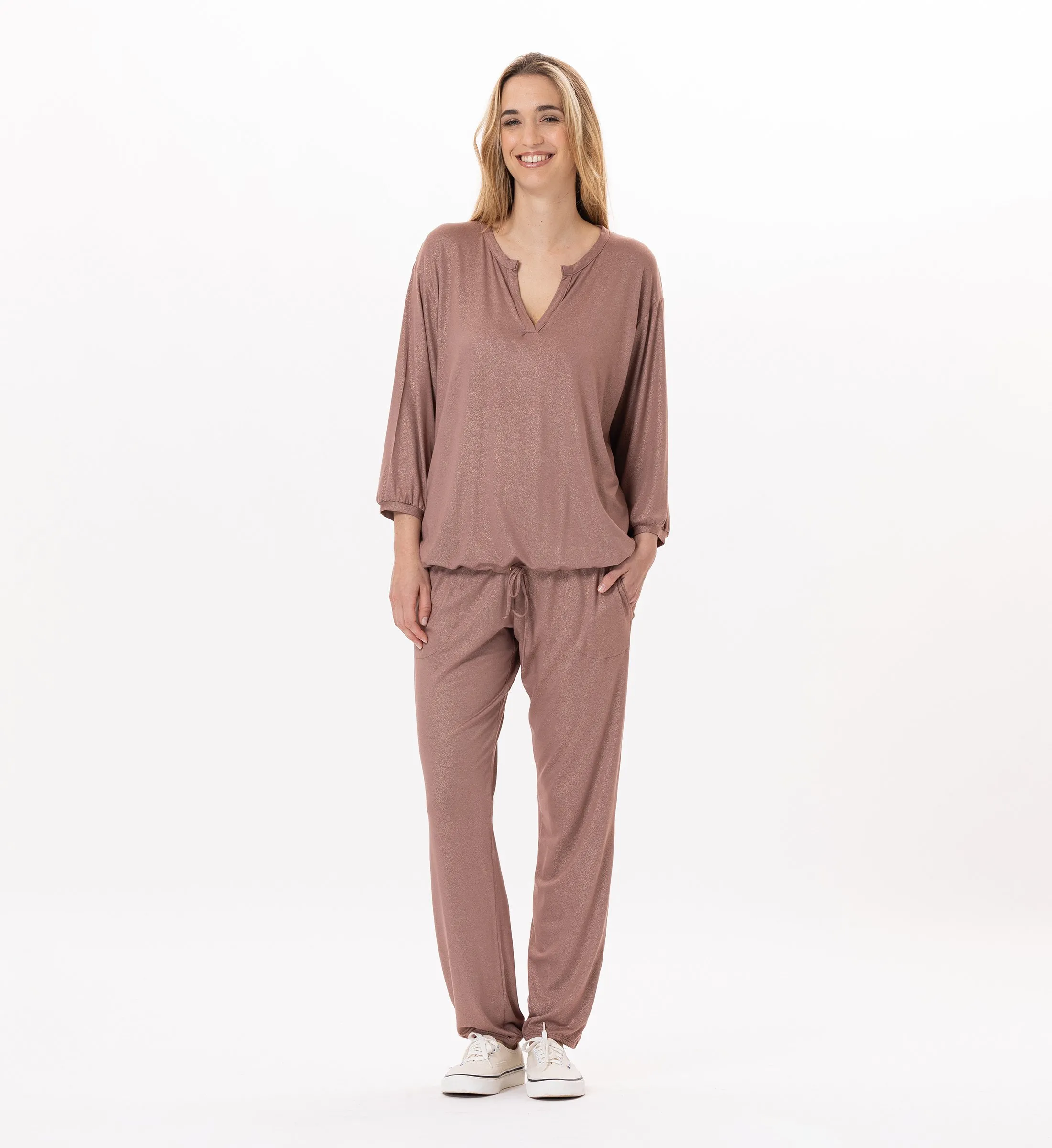 Jogging en viscose Marron RAMATUELLE 902