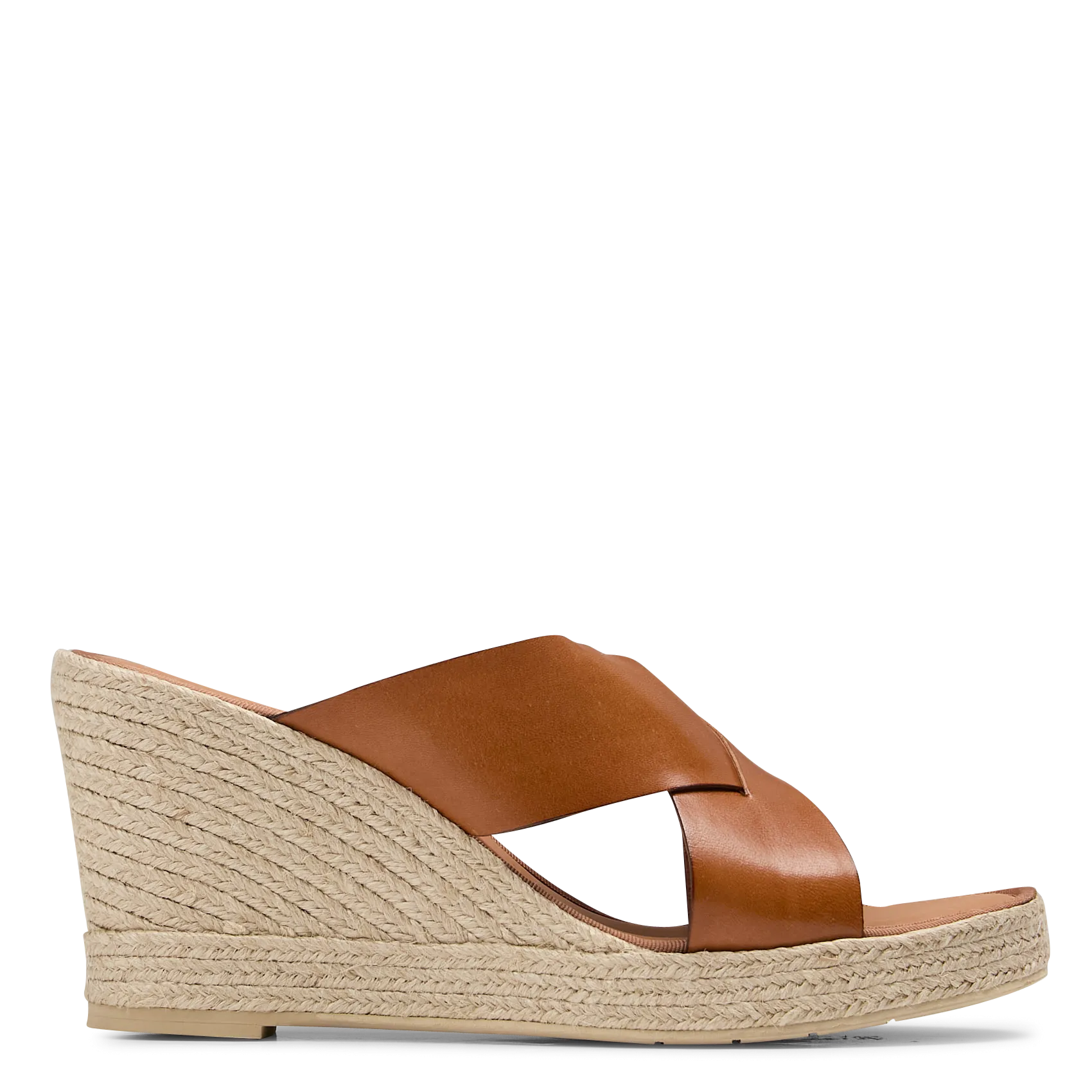 Mules compensées en cuir Beige TOLEDO
