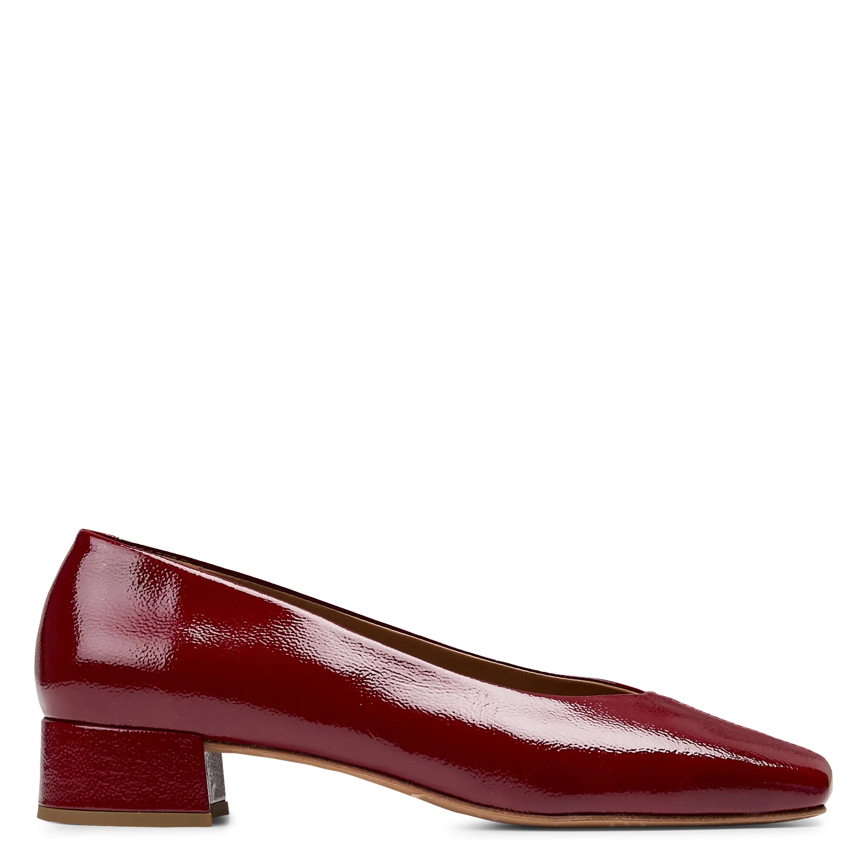 Ballerines à talons en cuir Rouge ZELIE