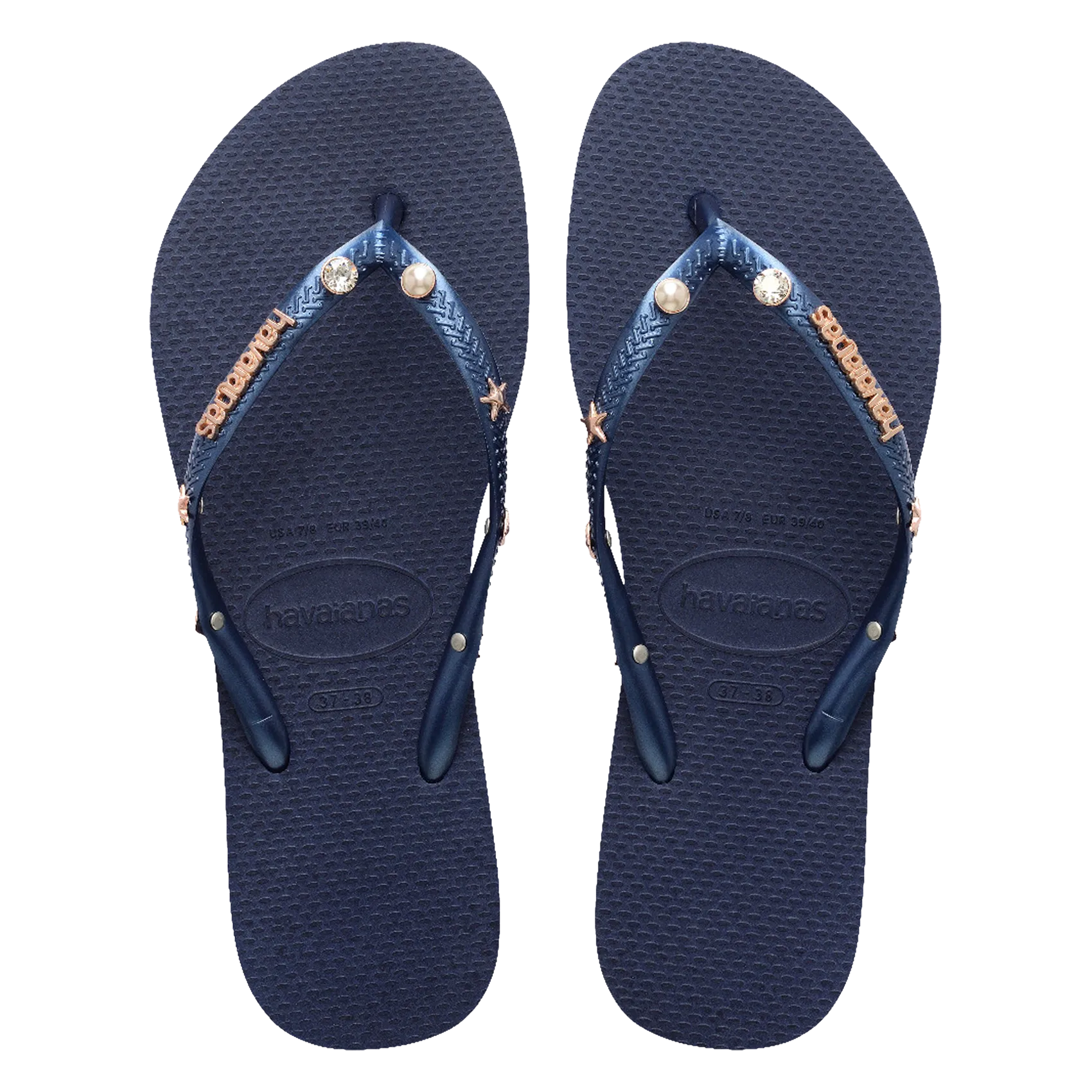 Sandales plates Bleu SLIM LUXURY