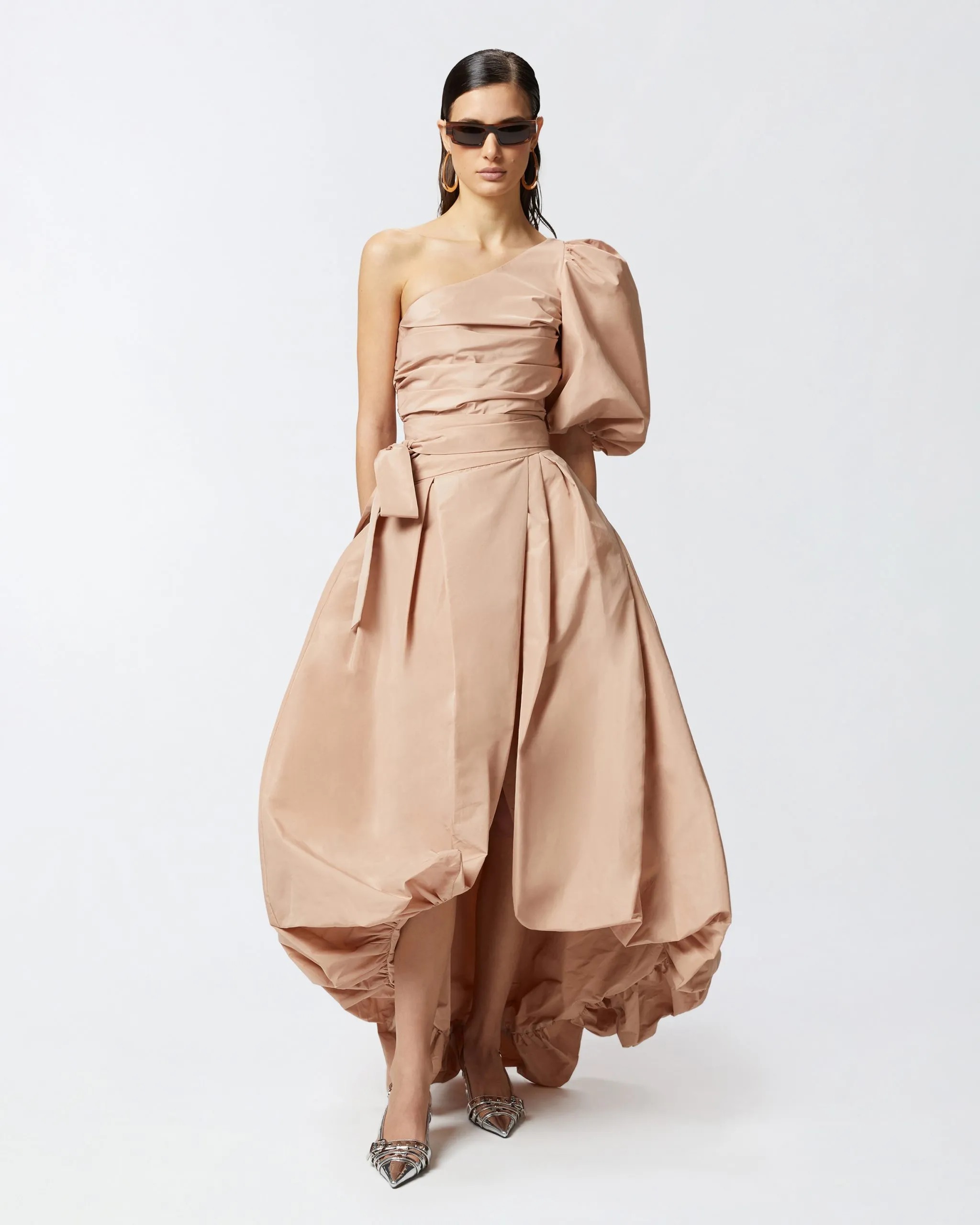 Jupe ample avec nœud Rose